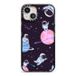 Pastel Hue Space Scene iPhone 13 Black Impact Case on Silver phone