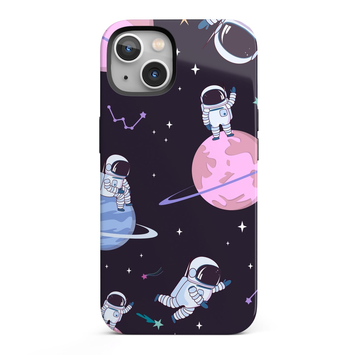 Pastel Hue Space Scene iPhone 13 Full Wrap 3D Tough Case