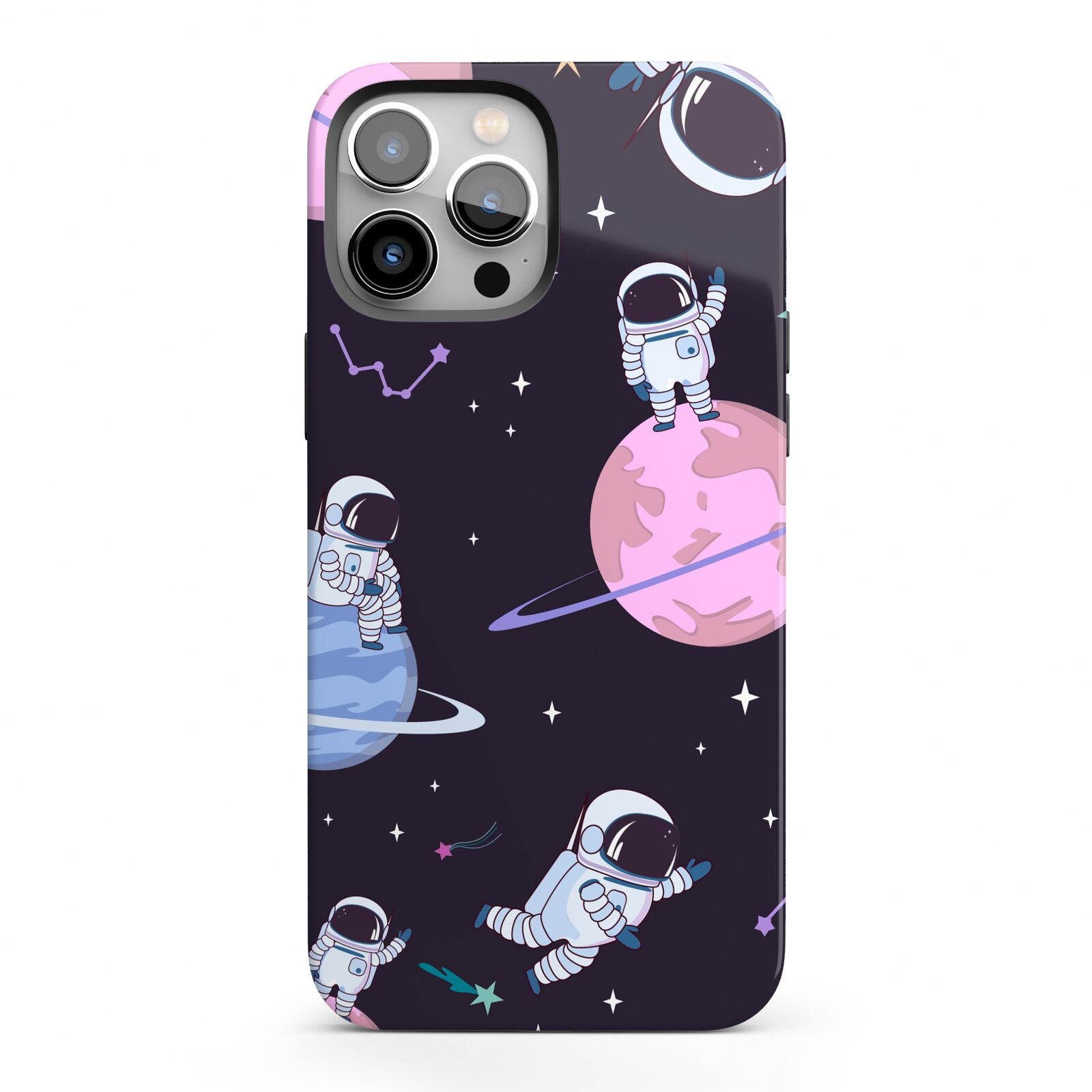 Pastel Hue Space Scene iPhone 13 Pro Max Full Wrap 3D Tough Case