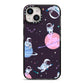 Pastel Hue Space Scene iPhone 14 Black Impact Case on Silver phone