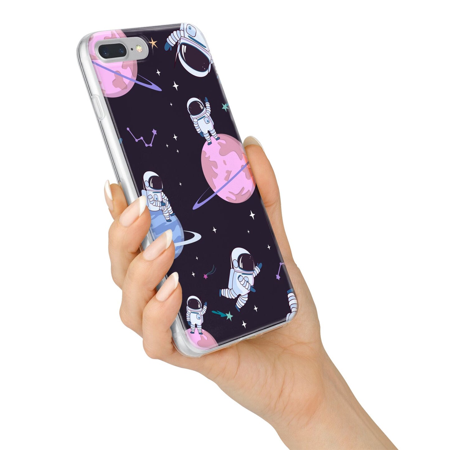 Pastel Hue Space Scene iPhone 7 Plus Bumper Case on Silver iPhone Alternative Image