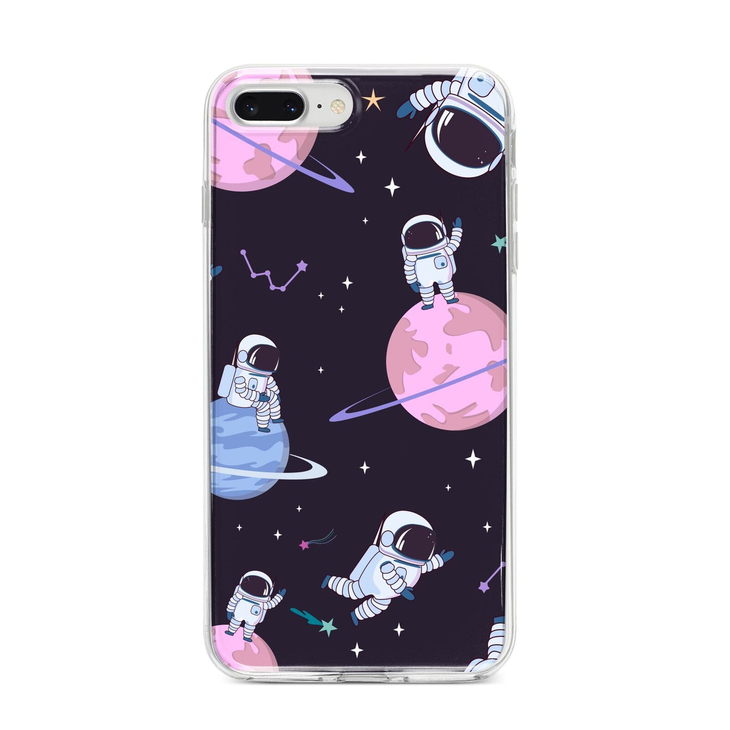 Pastel Hue Space Scene iPhone 8 Plus Bumper Case on Silver iPhone