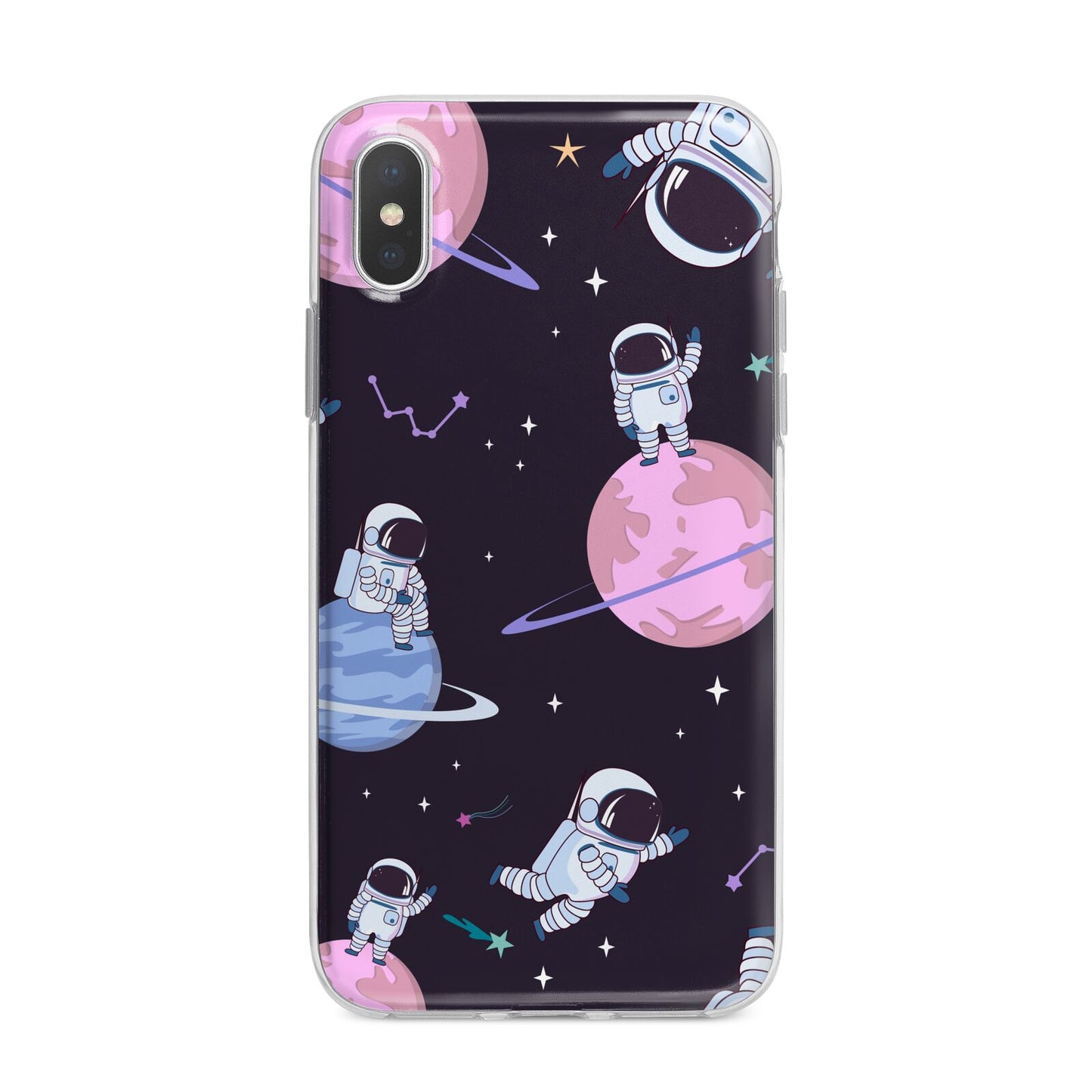 Pastel Hue Space Scene iPhone X Bumper Case on Silver iPhone Alternative Image 1