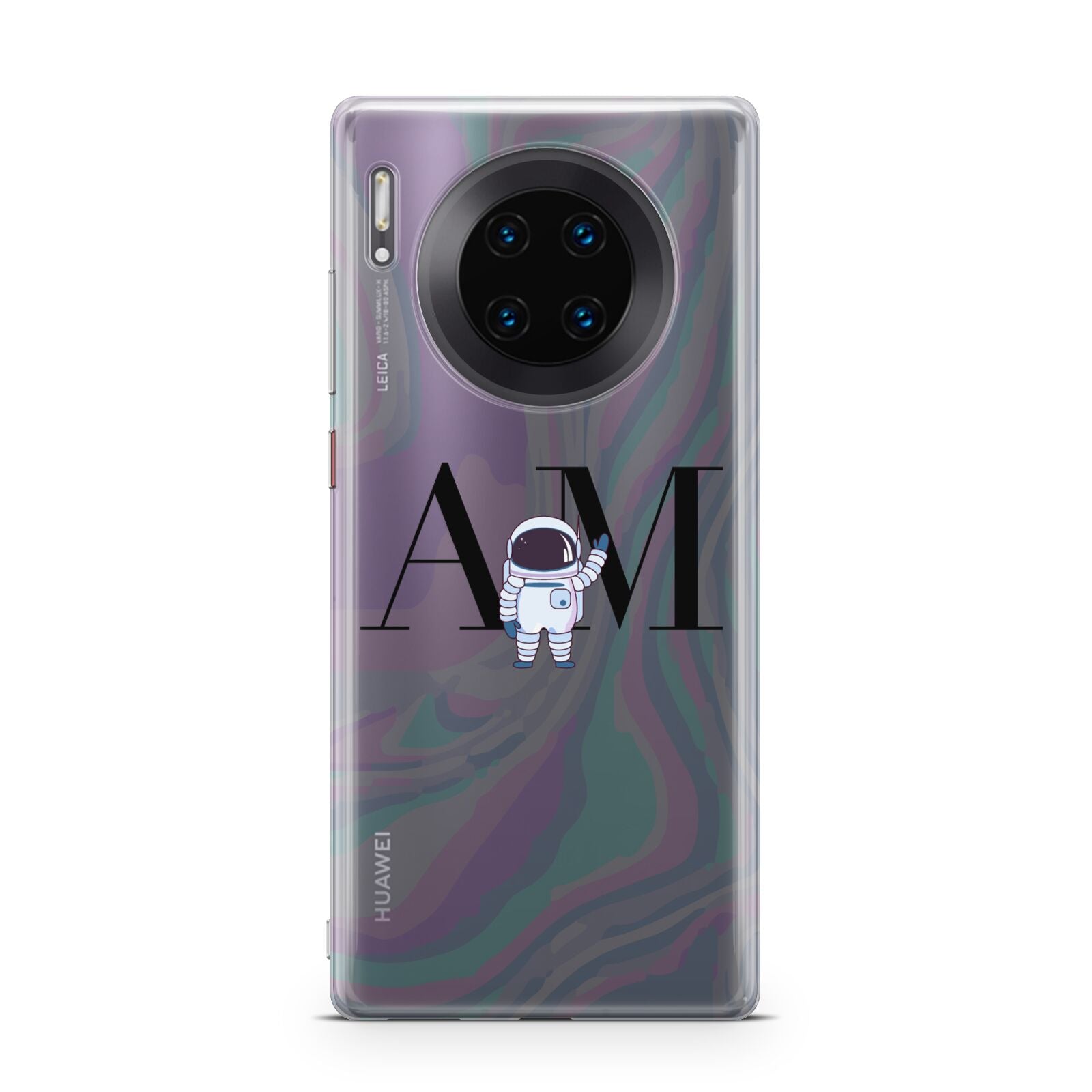 Pastel Marble Ink Astronaut Initials Huawei Mate 30 Pro Phone Case