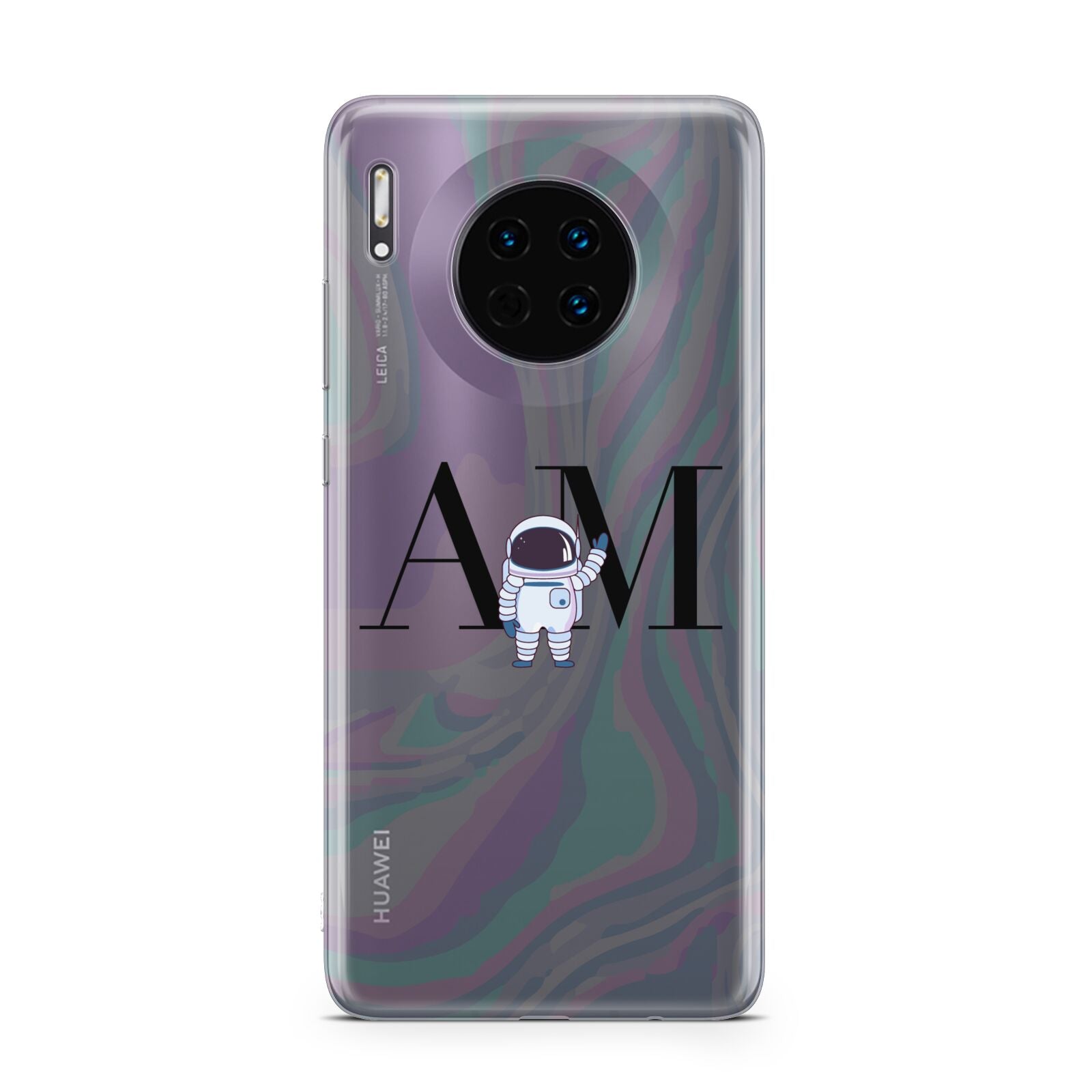 Pastel Marble Ink Astronaut Initials Huawei Mate 30