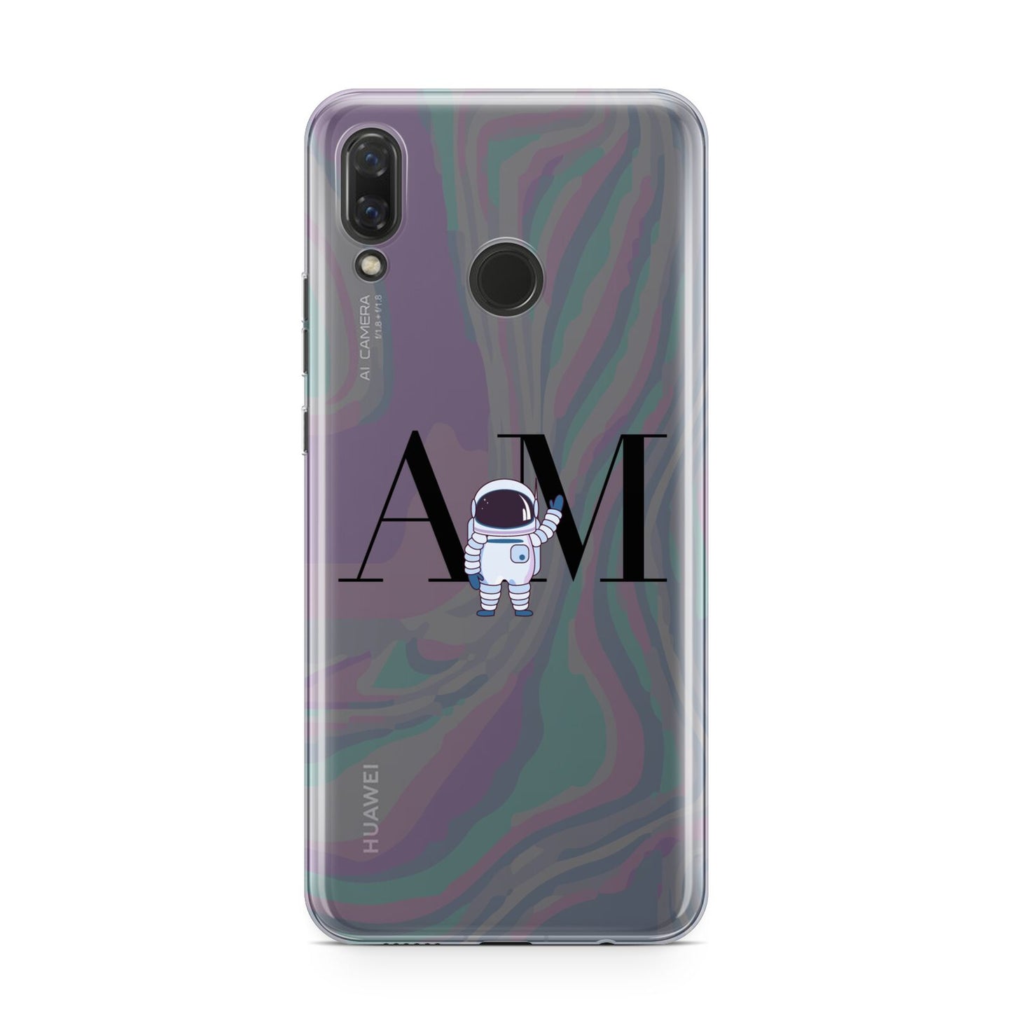 Pastel Marble Ink Astronaut Initials Huawei Nova 3 Phone Case