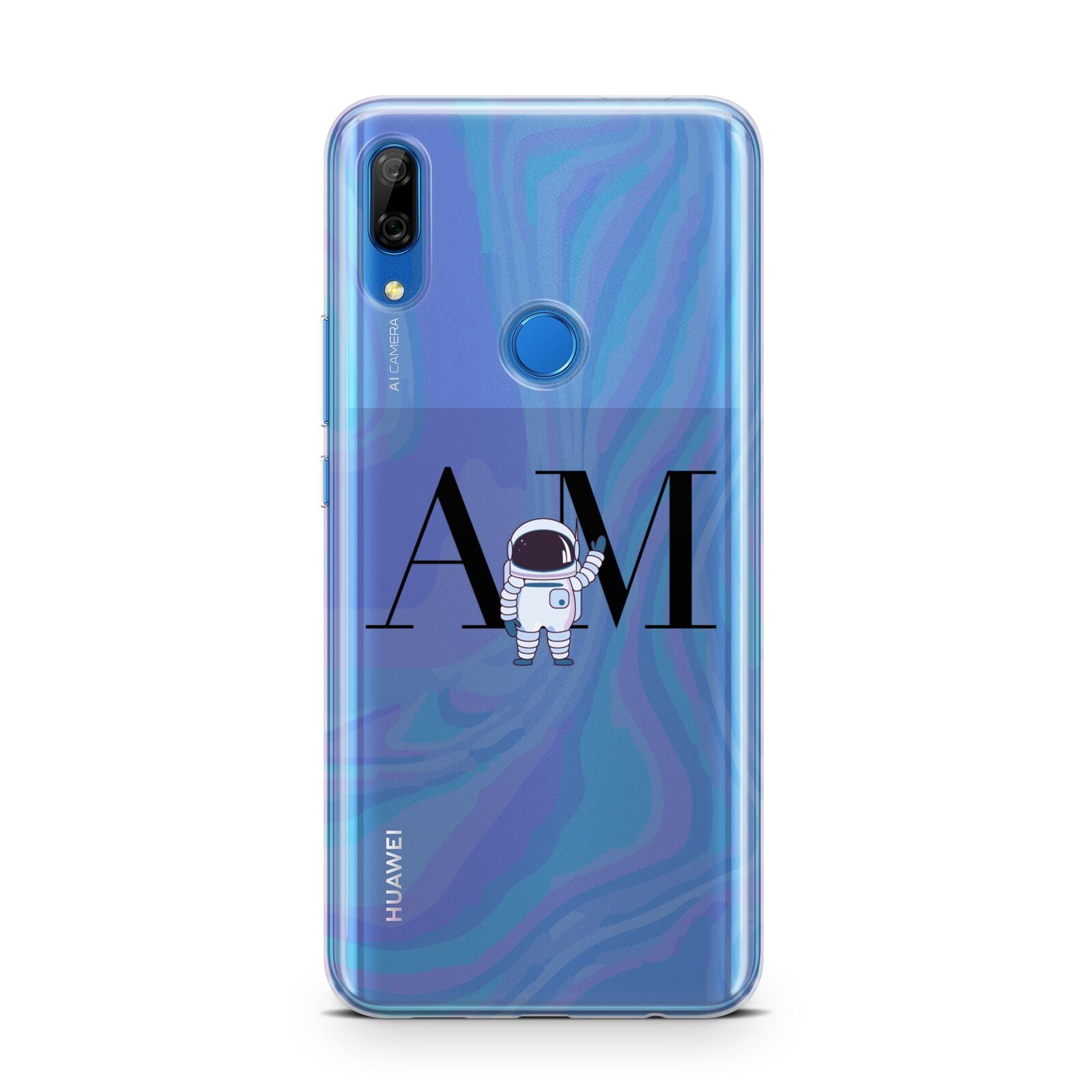 Pastel Marble Ink Astronaut Initials Huawei P Smart Z