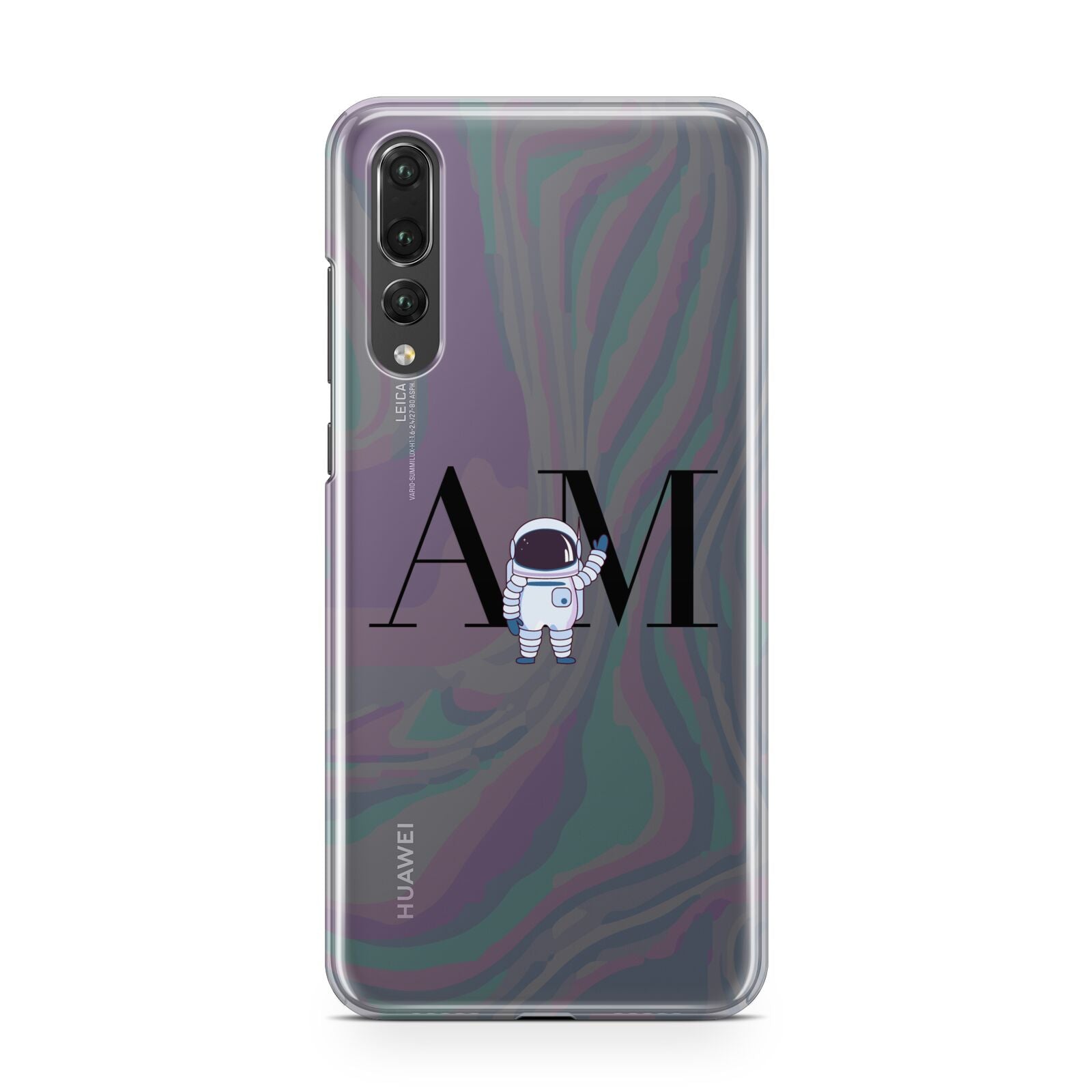 Pastel Marble Ink Astronaut Initials Huawei P20 Pro Phone Case