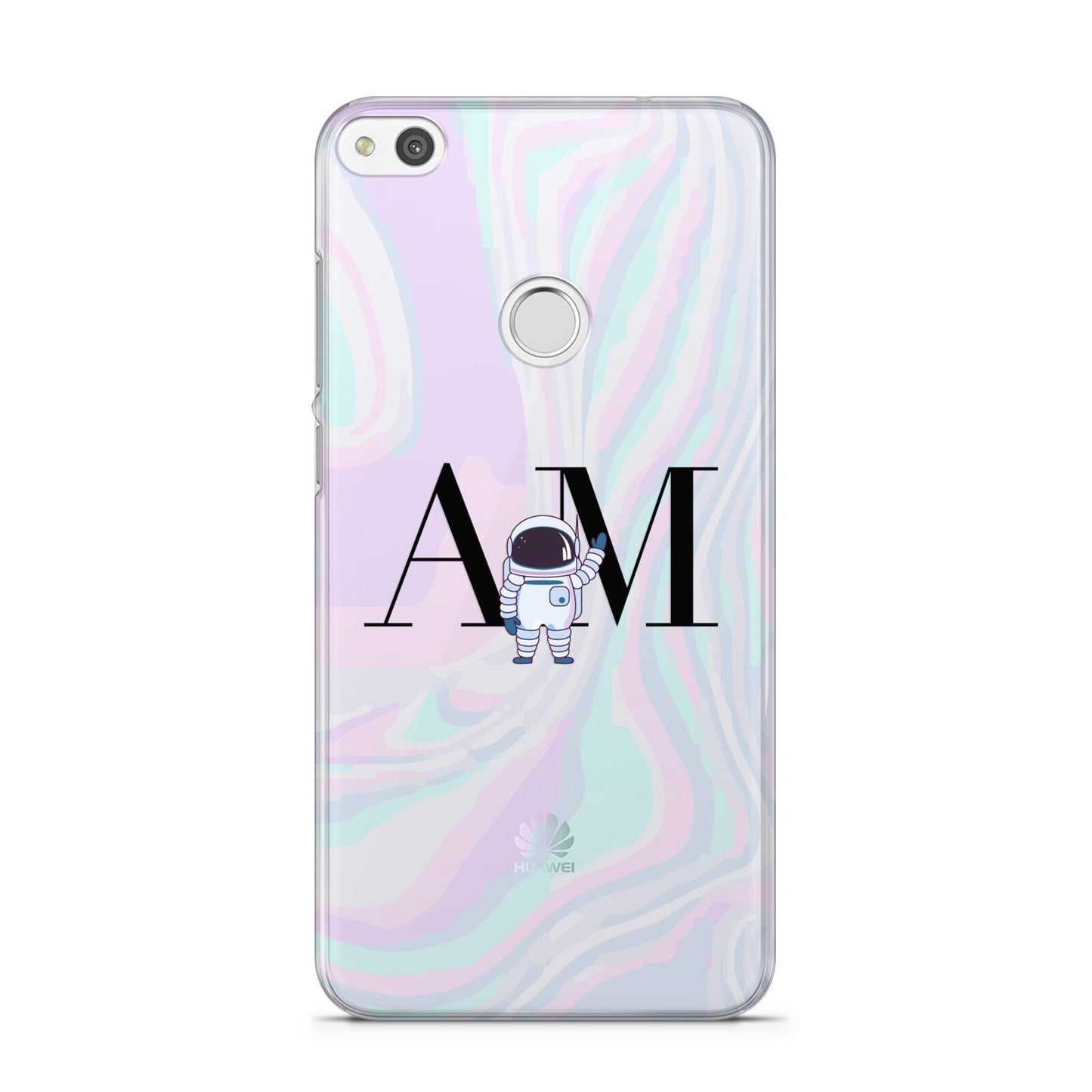 Pastel Marble Ink Astronaut Initials Huawei P8 Lite Case