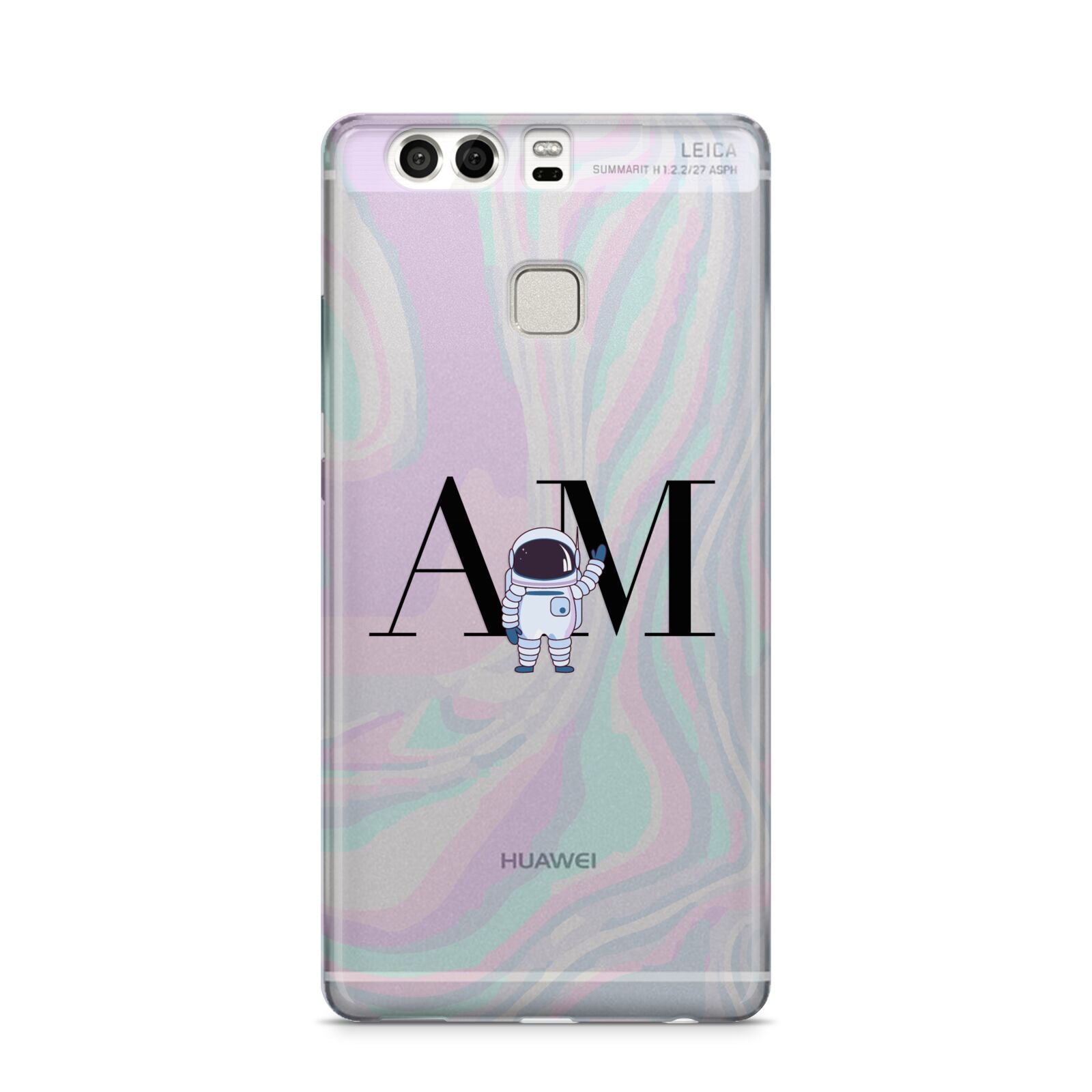 Pastel Marble Ink Astronaut Initials Huawei P9 Case