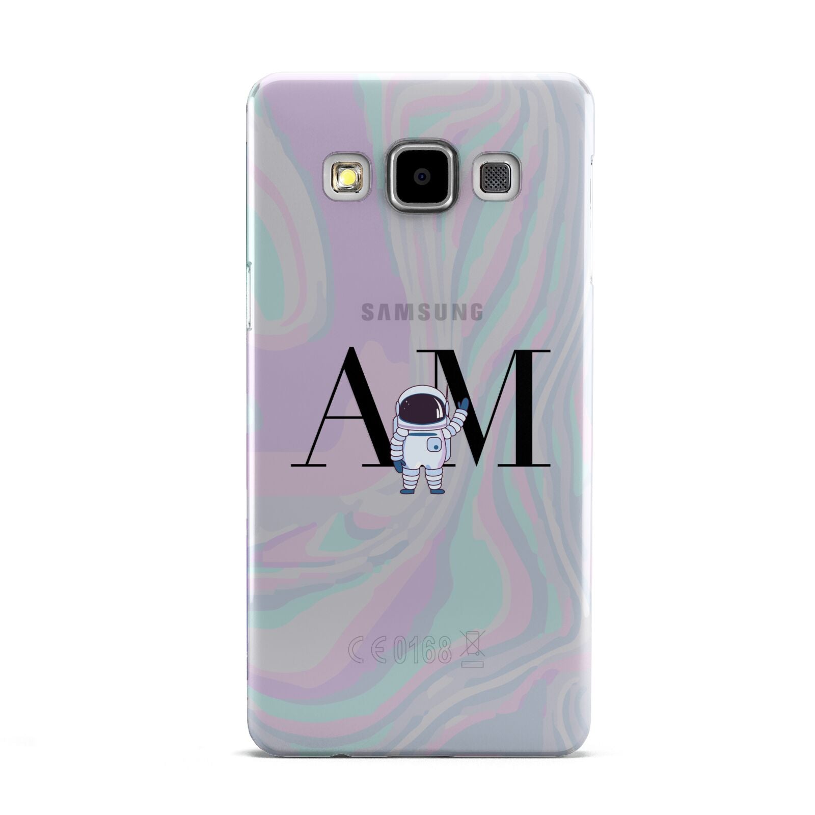 Pastel Marble Ink Astronaut Initials Samsung Galaxy A5 Case