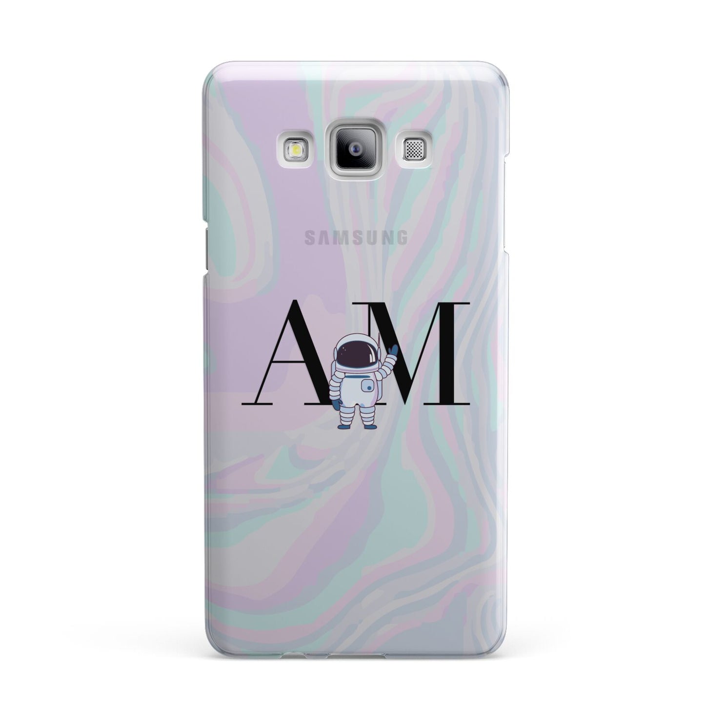 Pastel Marble Ink Astronaut Initials Samsung Galaxy A7 2015 Case