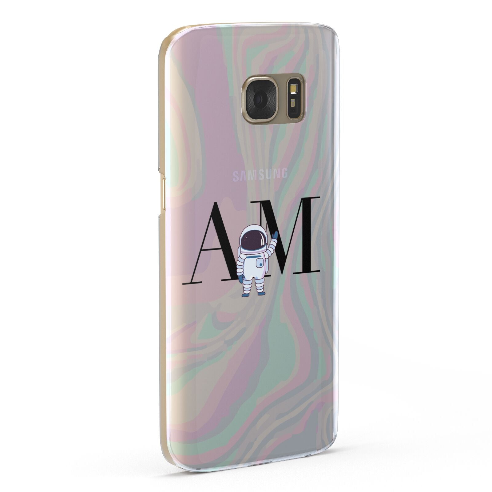 Pastel Marble Ink Astronaut Initials Samsung Galaxy Case Fourty Five Degrees