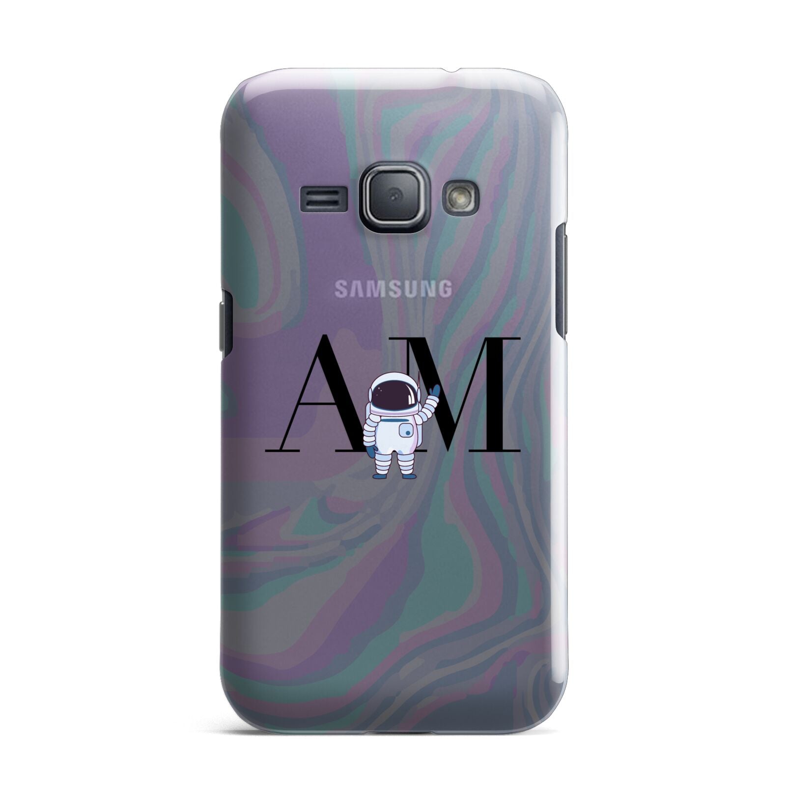 Pastel Marble Ink Astronaut Initials Samsung Galaxy J1 2016 Case