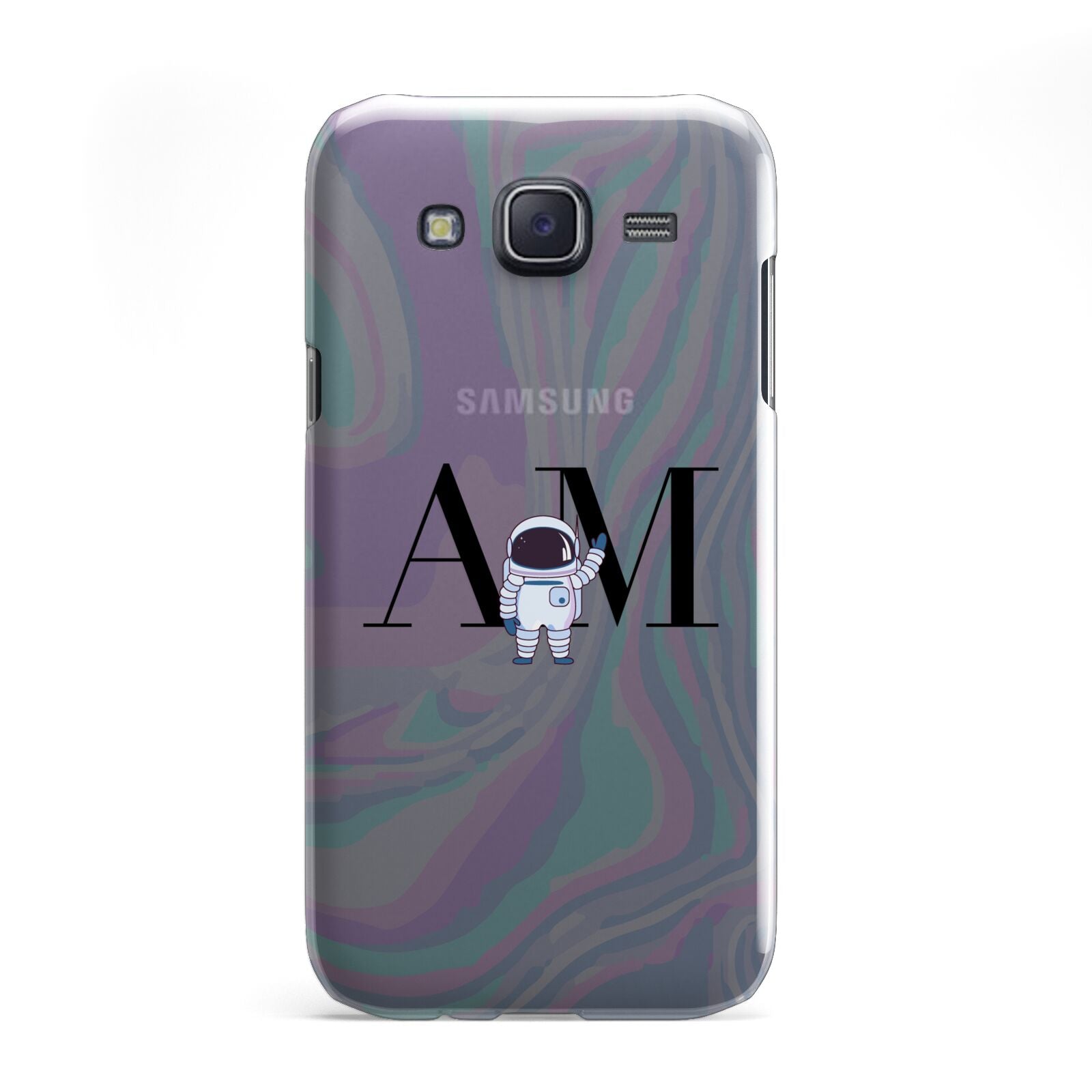 Pastel Marble Ink Astronaut Initials Samsung Galaxy J5 Case