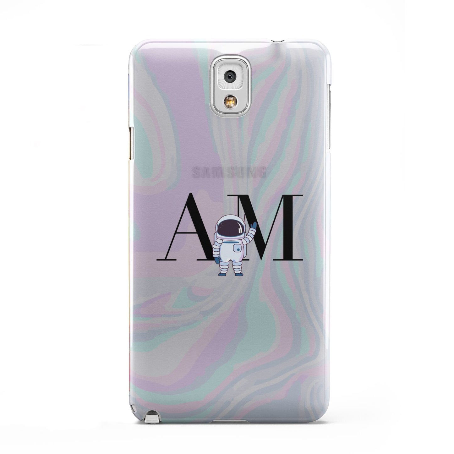 Pastel Marble Ink Astronaut Initials Samsung Galaxy Note 3 Case