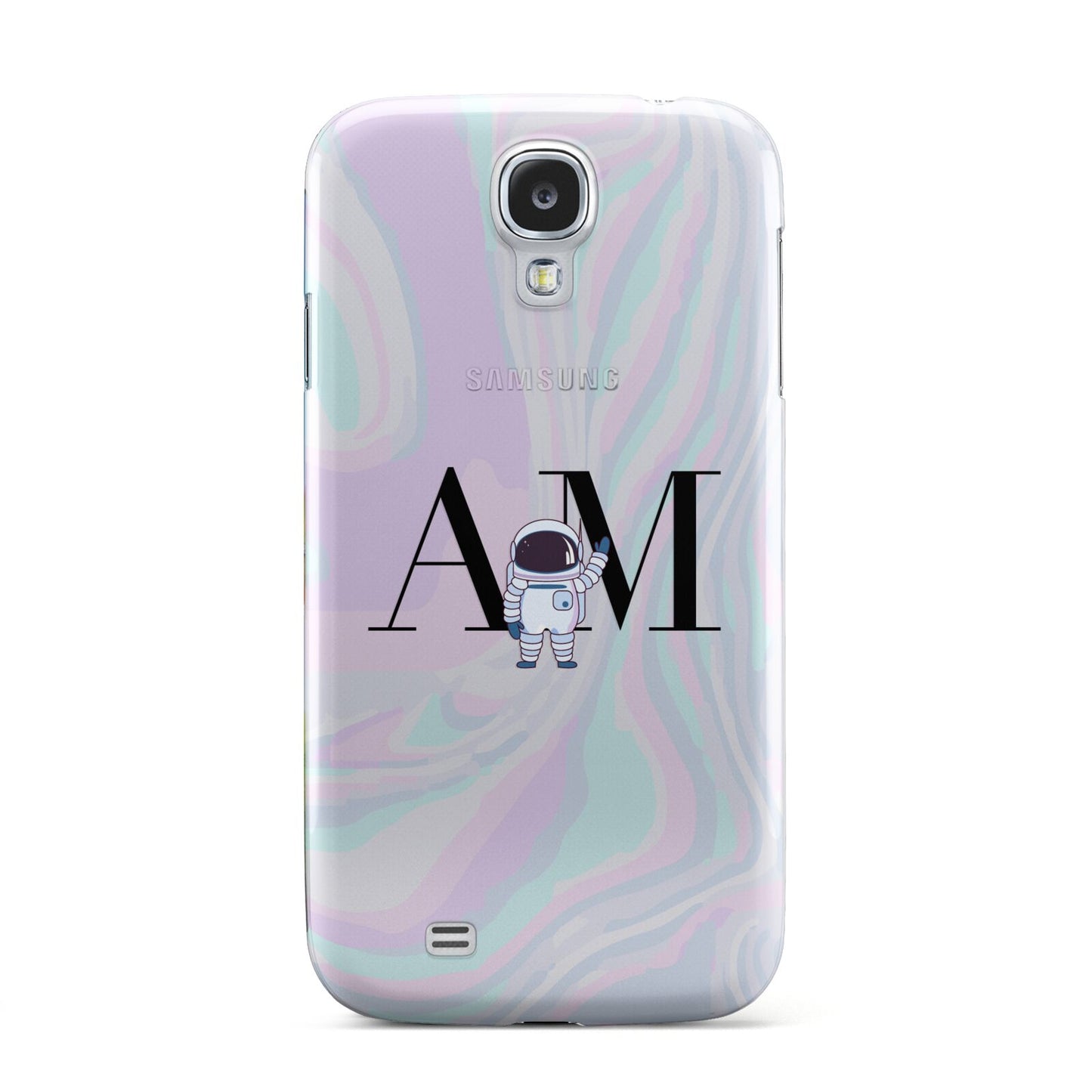 Pastel Marble Ink Astronaut Initials Samsung Galaxy S4 Case