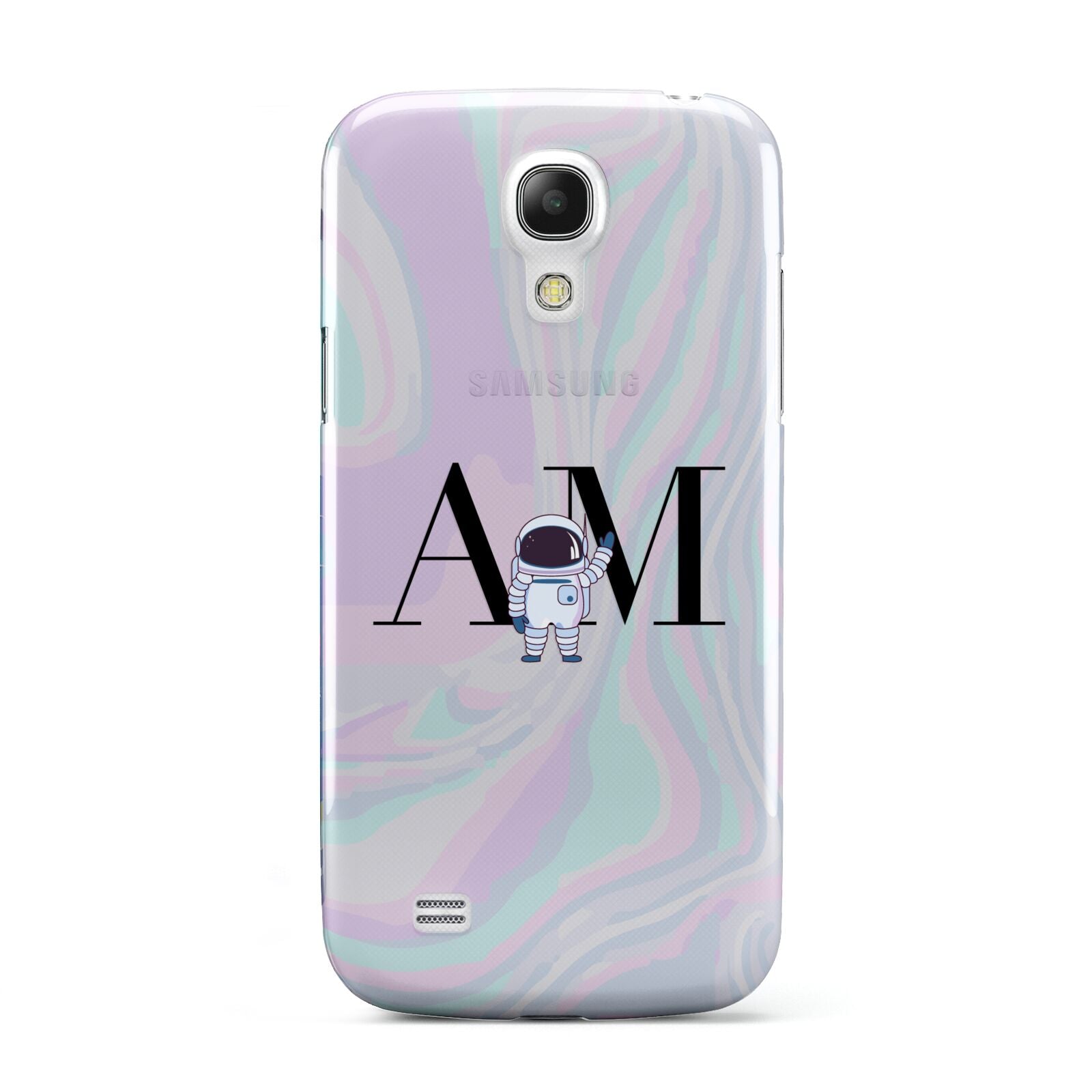 Pastel Marble Ink Astronaut Initials Samsung Galaxy S4 Mini Case