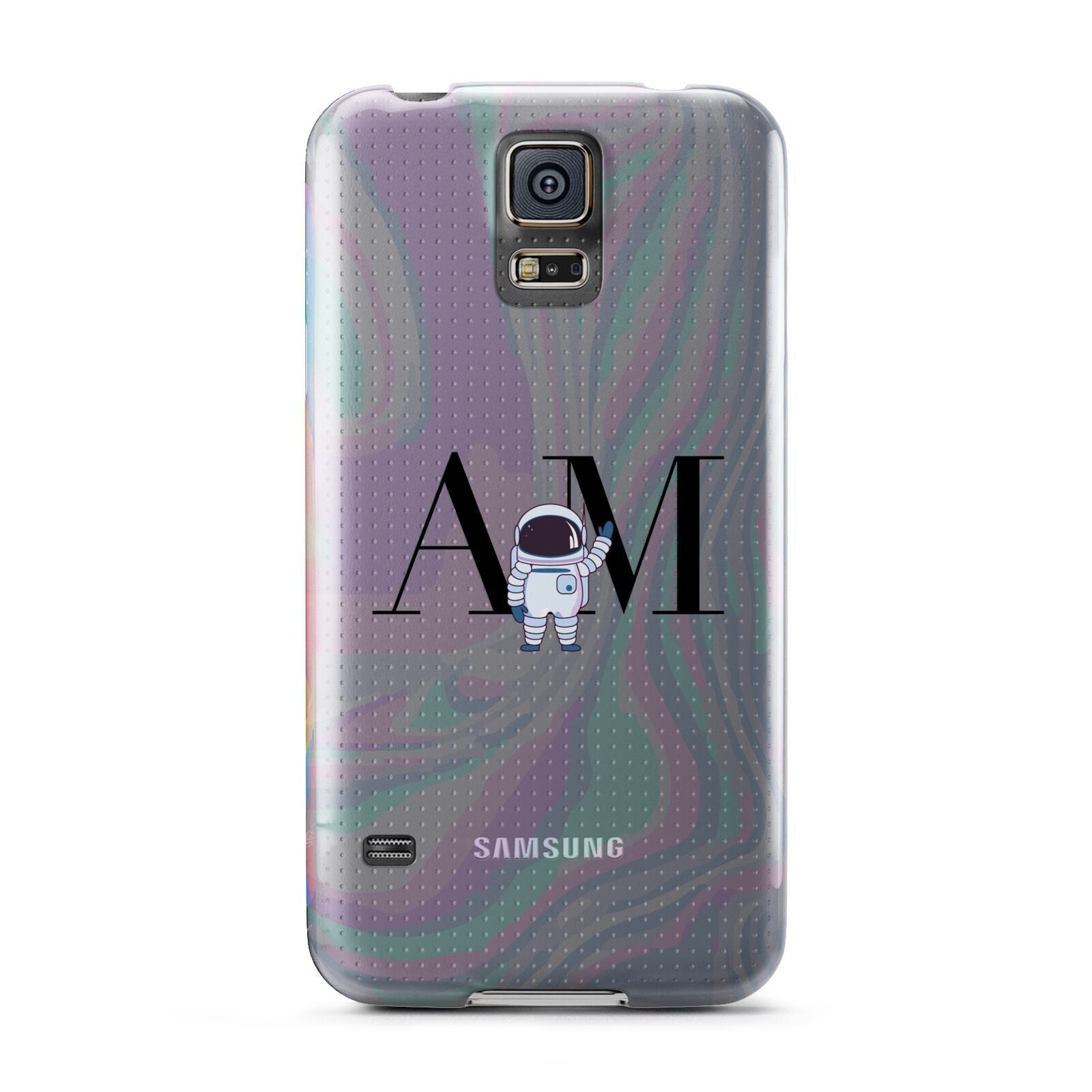 Pastel Marble Ink Astronaut Initials Samsung Galaxy S5 Case