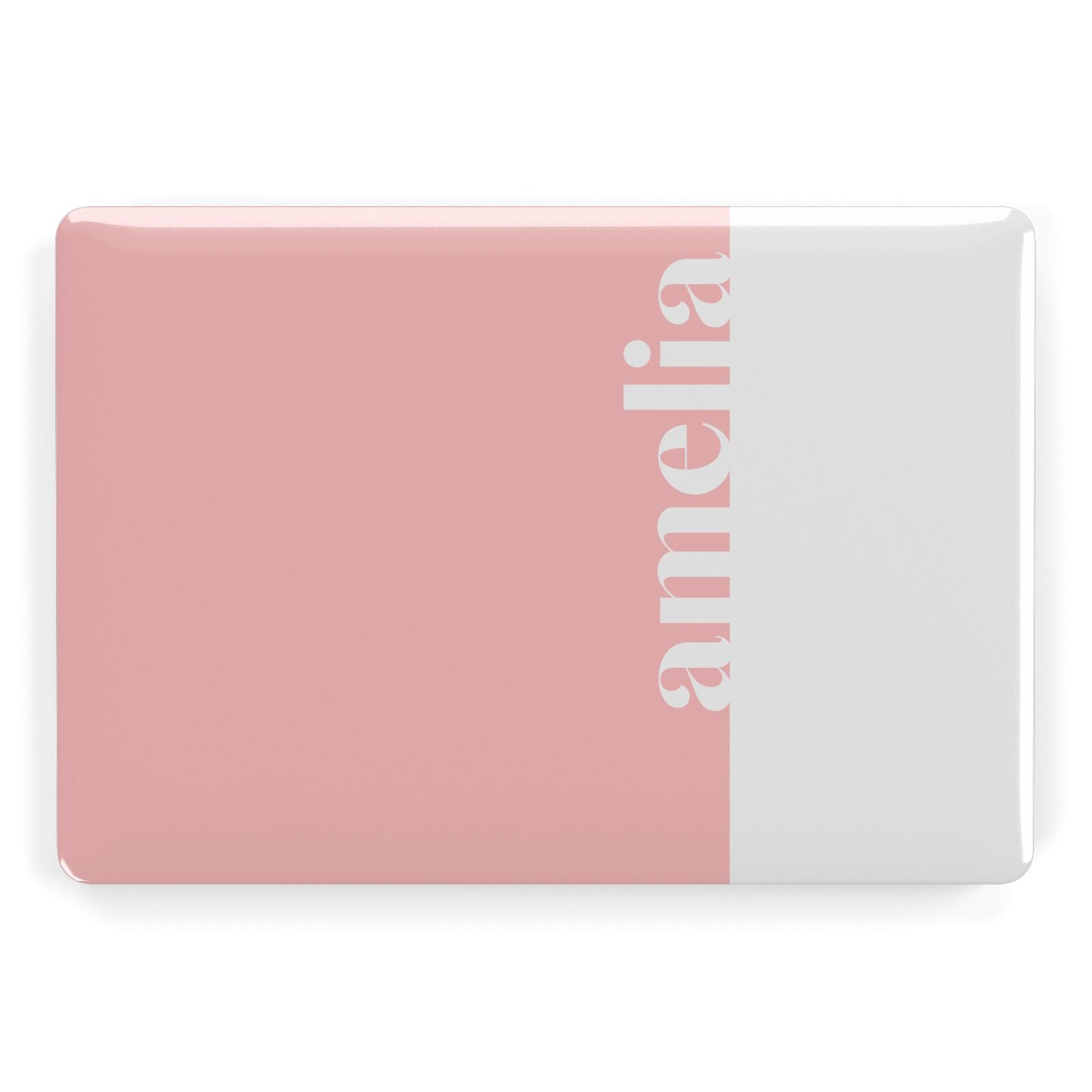 Pastel Pink Personalised Name Apple MacBook Case