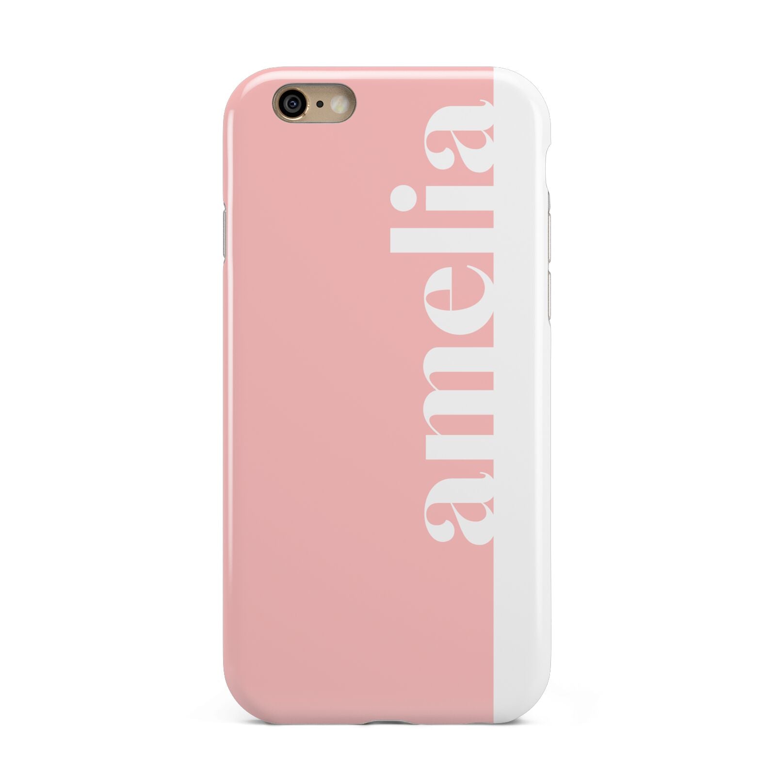 Pastel Pink Personalised Name Apple iPhone 6 3D Tough Case