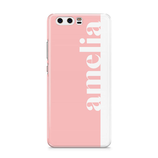 Pastel Pink Personalised Name Huawei P10 Phone Case