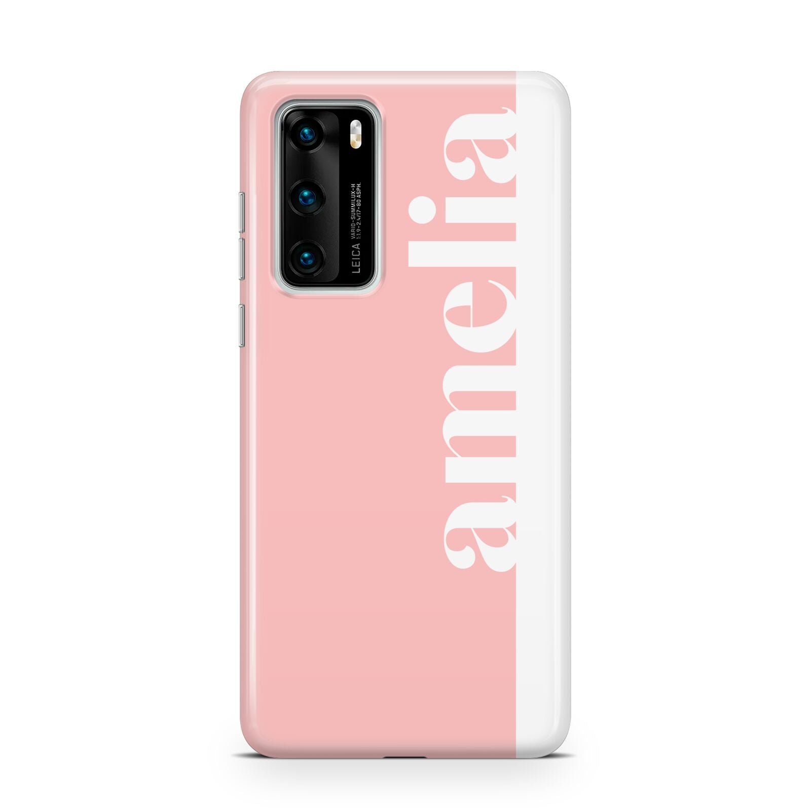 Pastel Pink Personalised Name Huawei P40 Phone Case