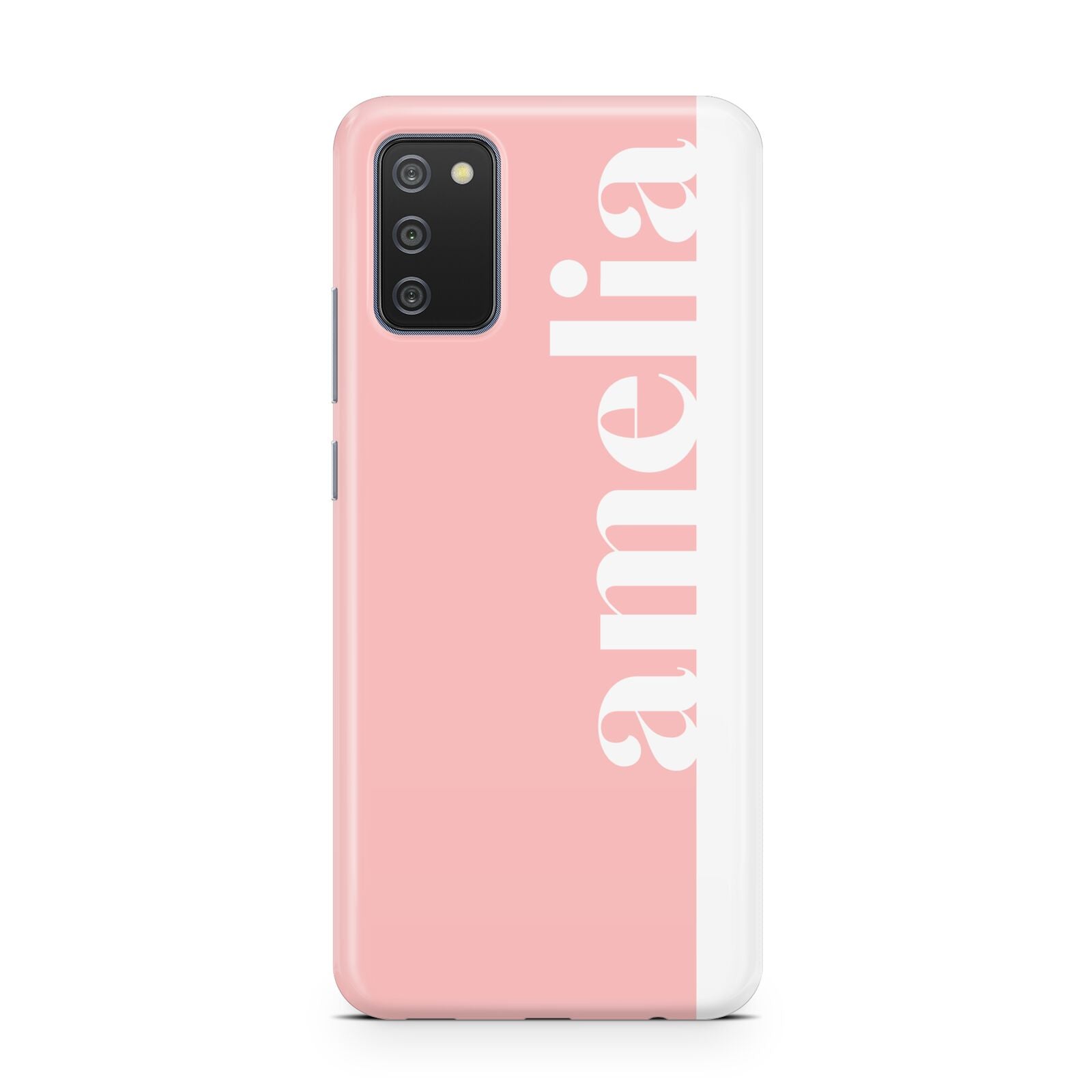 Pastel Pink Personalised Name Samsung A02s Case