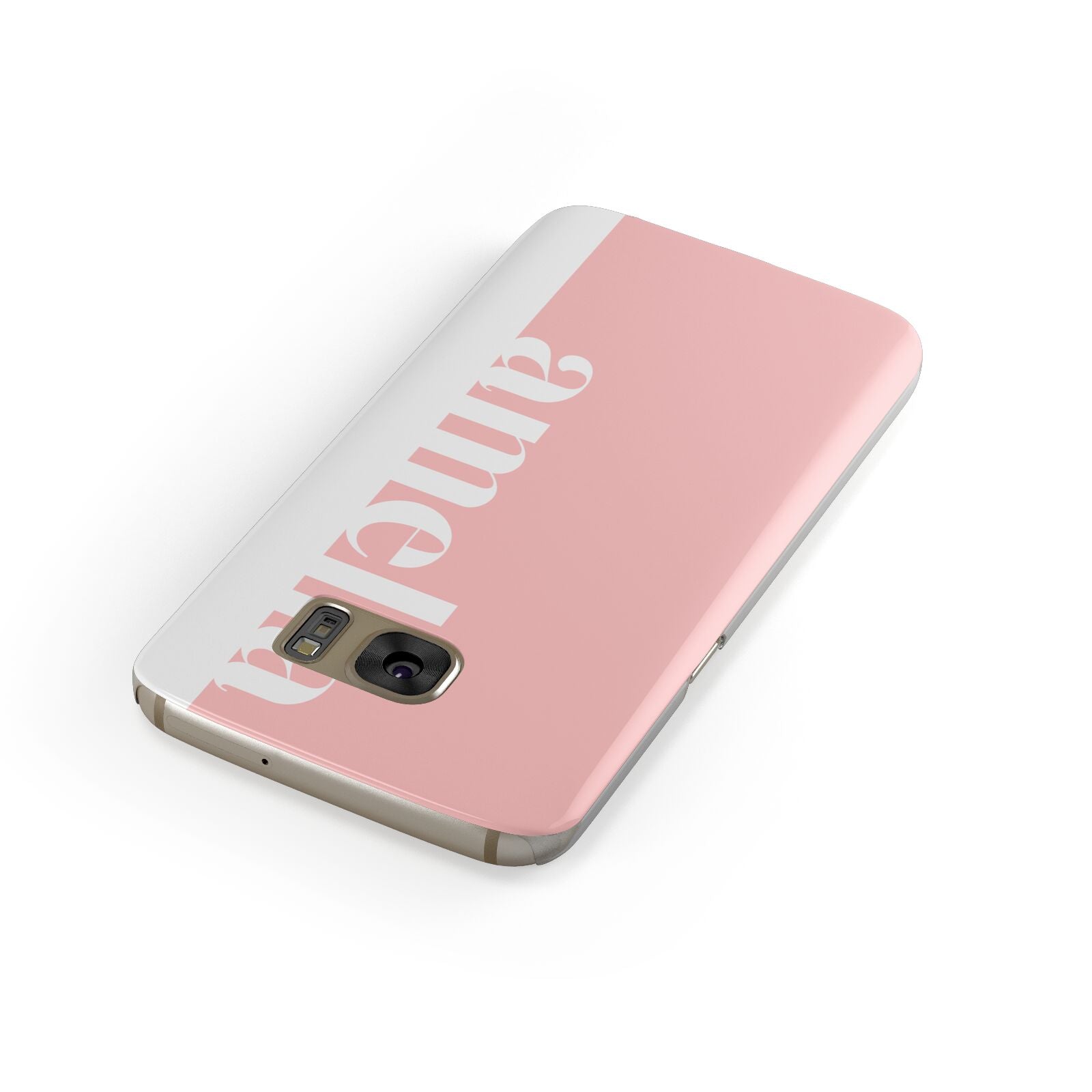 Pastel Pink Personalised Name Samsung Galaxy Case Front Close Up