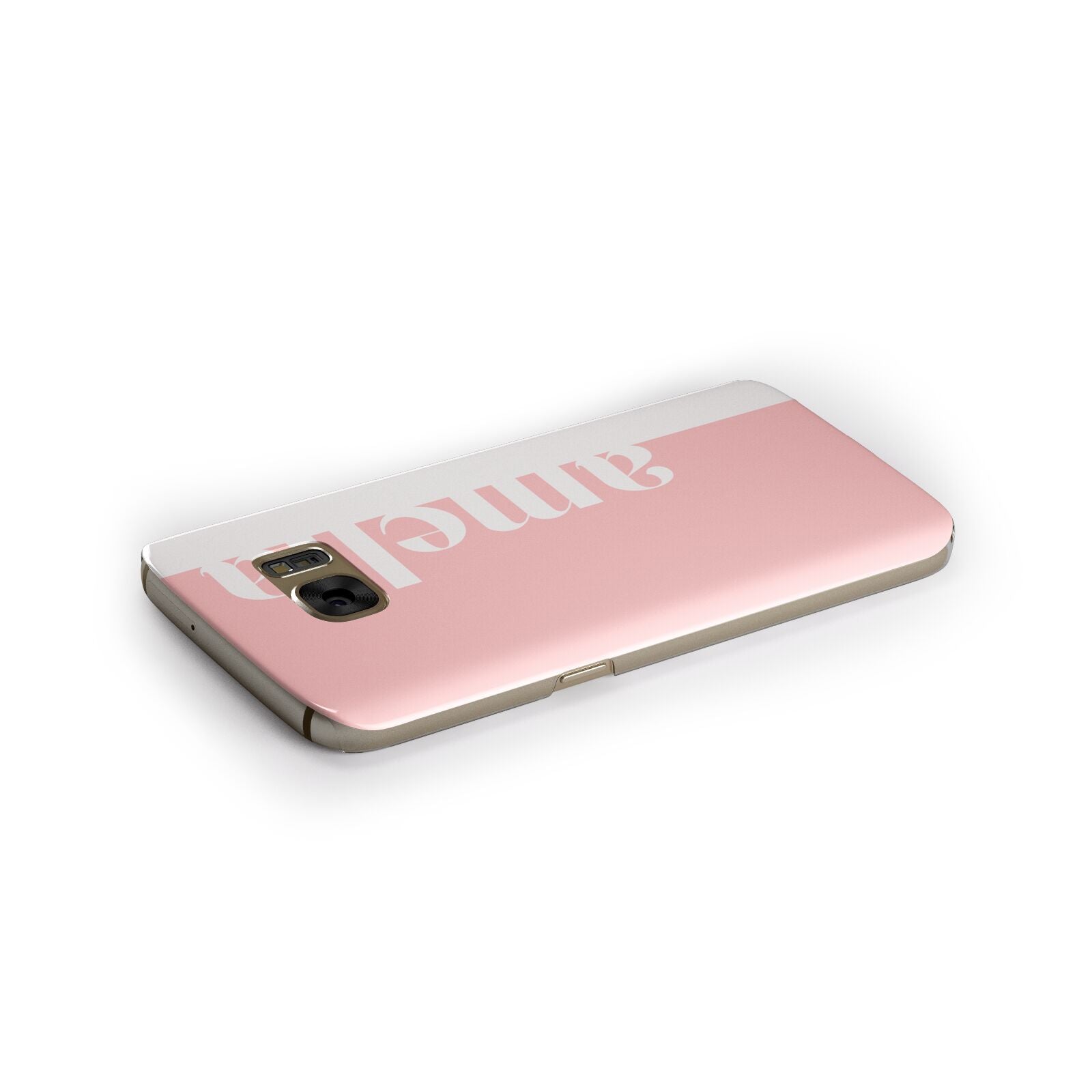 Pastel Pink Personalised Name Samsung Galaxy Case Side Close Up