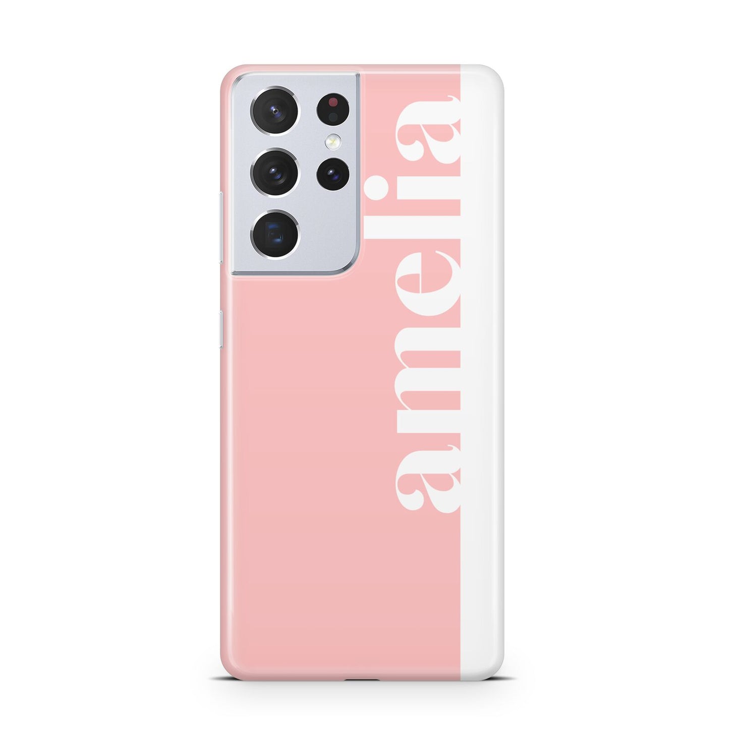 Pastel Pink Personalised Name Samsung S21 Ultra Case