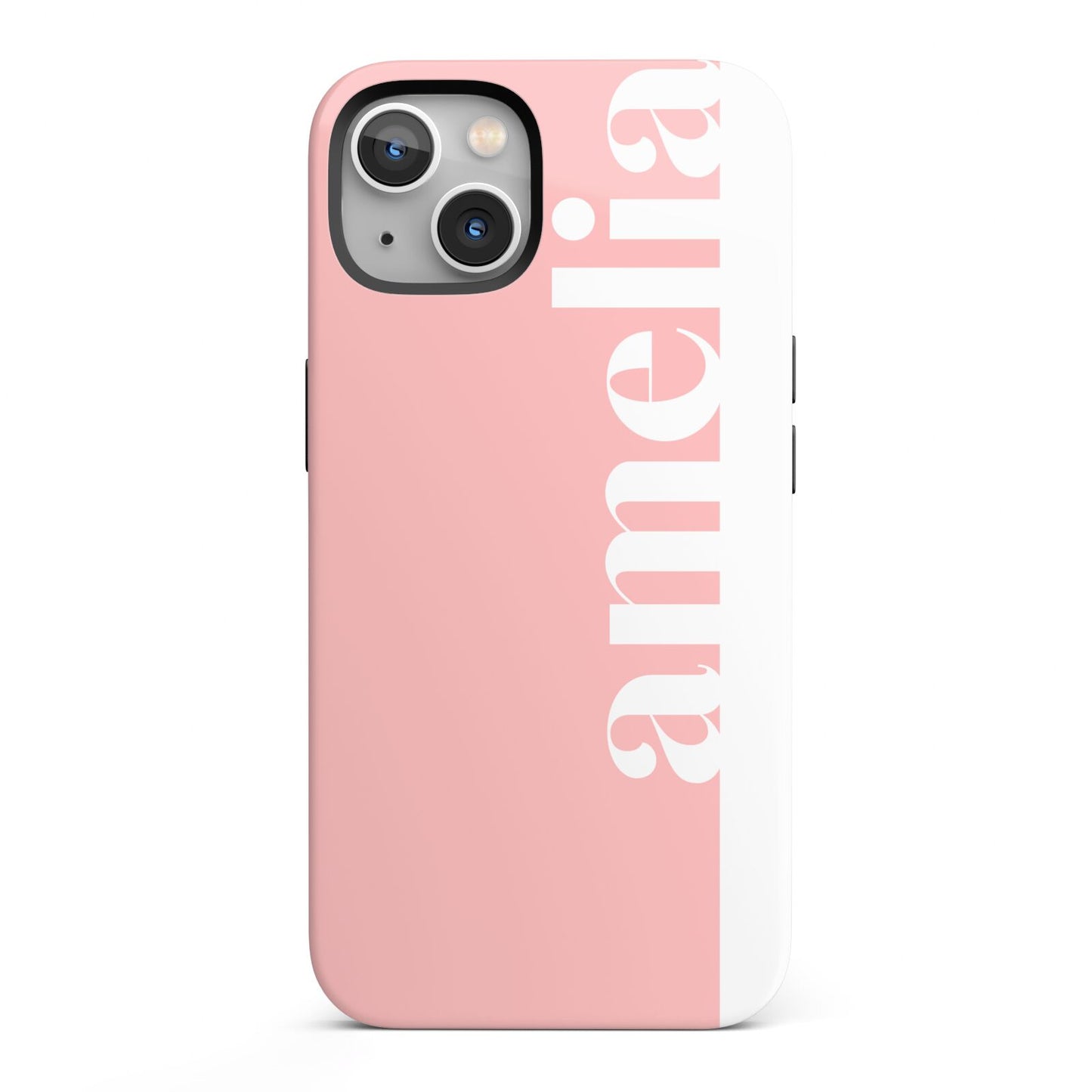 Pastel Pink Personalised Name iPhone 13 Full Wrap 3D Tough Case