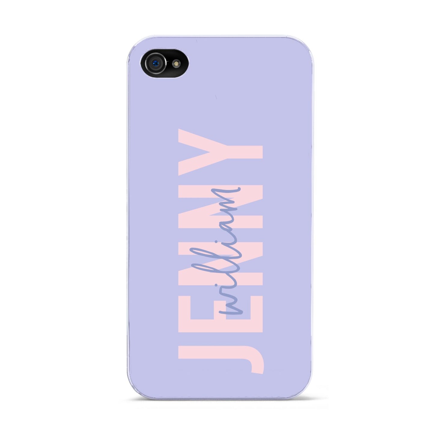 Pastel Pink and Purple Full Name Apple iPhone 4s Case