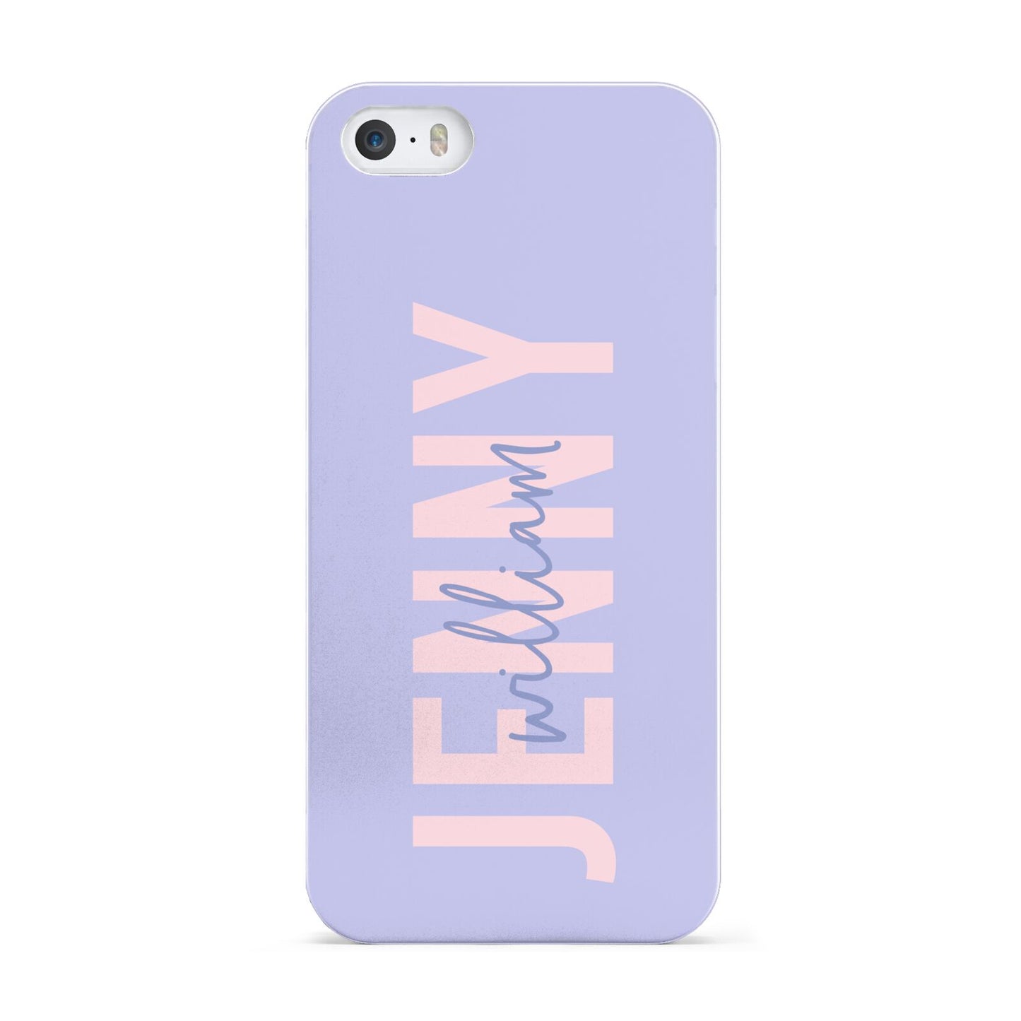 Pastel Pink and Purple Full Name Apple iPhone 5 Case