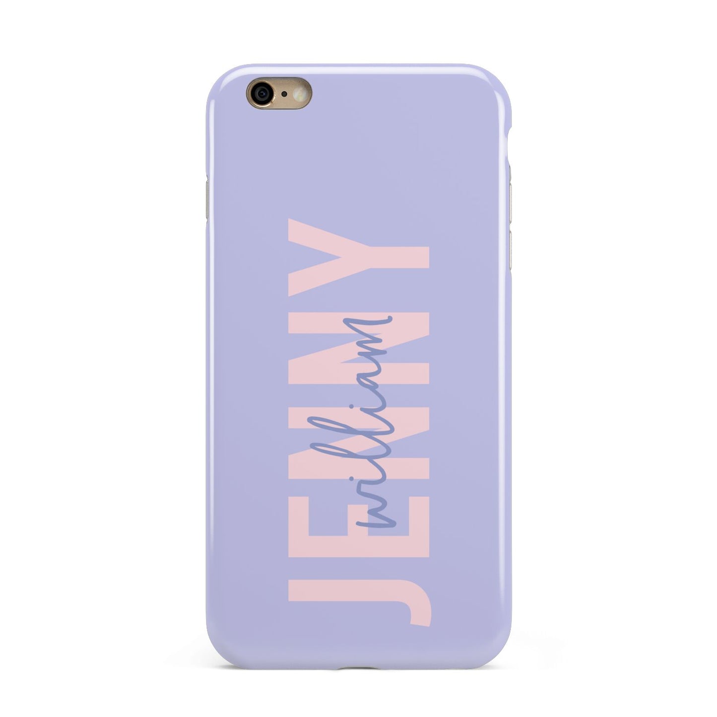 Pastel Pink and Purple Full Name Apple iPhone 6 Plus 3D Tough Case