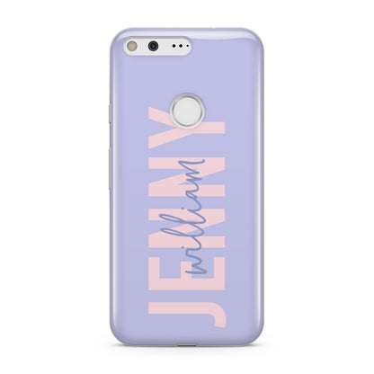 Pastel Pink and Purple Full Name Google Pixel Case