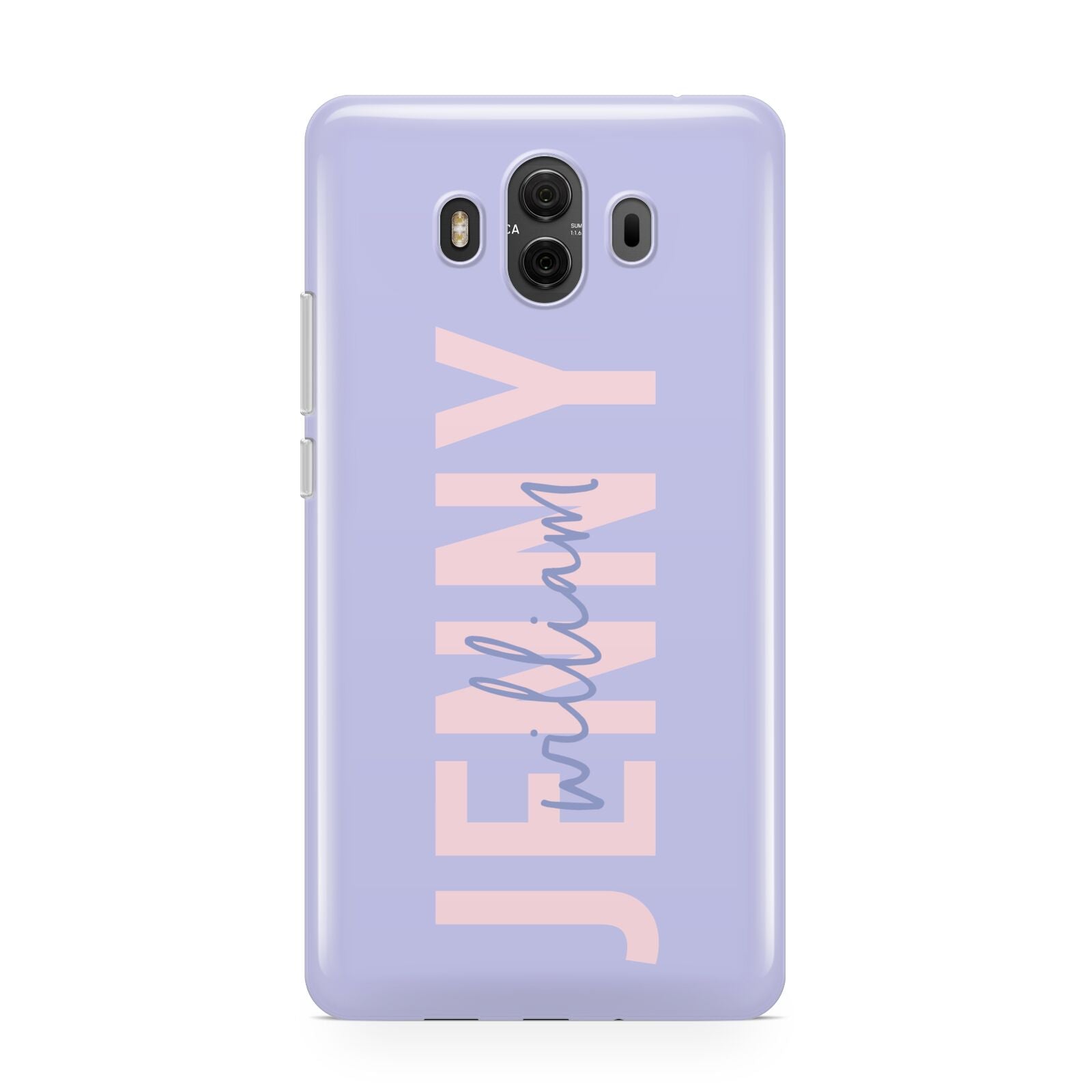 Pastel Pink and Purple Full Name Huawei Mate 10 Protective Phone Case