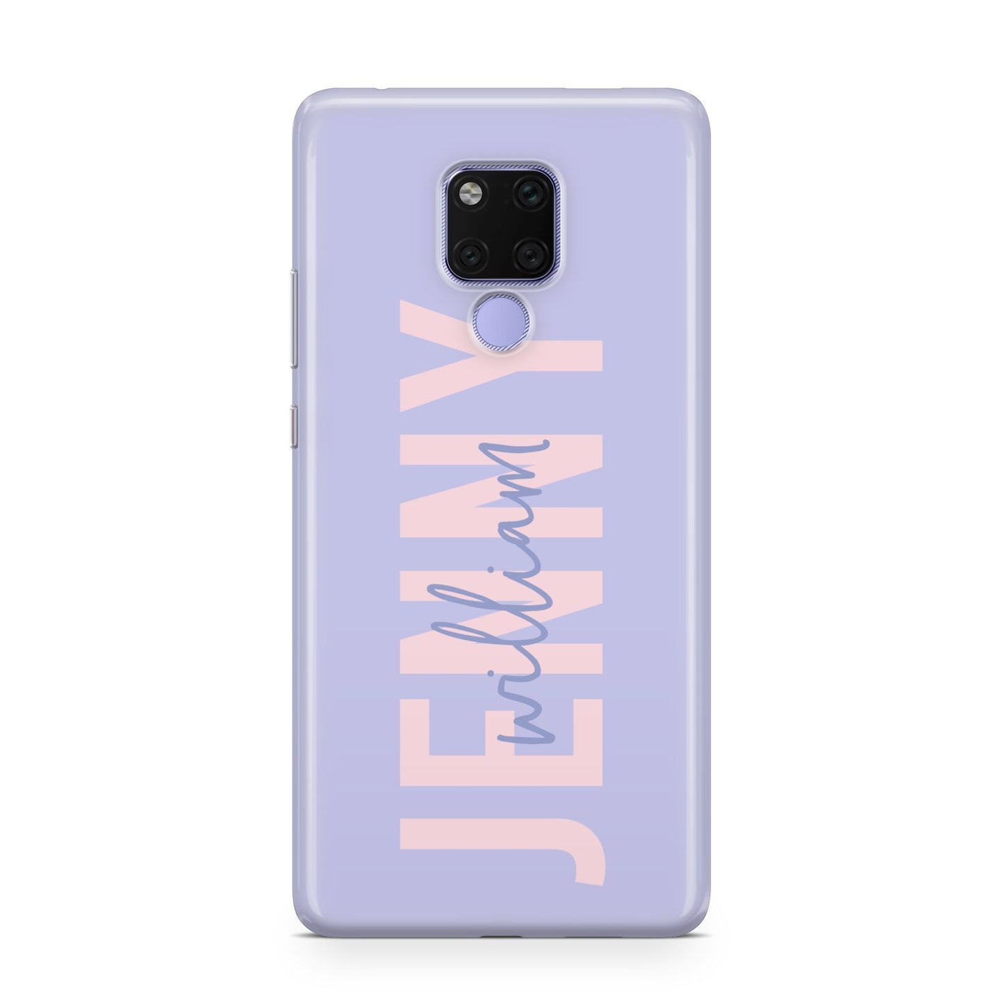 Pastel Pink and Purple Full Name Huawei Mate 20X Phone Case