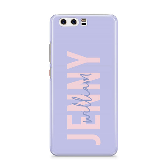 Pastel Pink and Purple Full Name Huawei P10 Phone Case