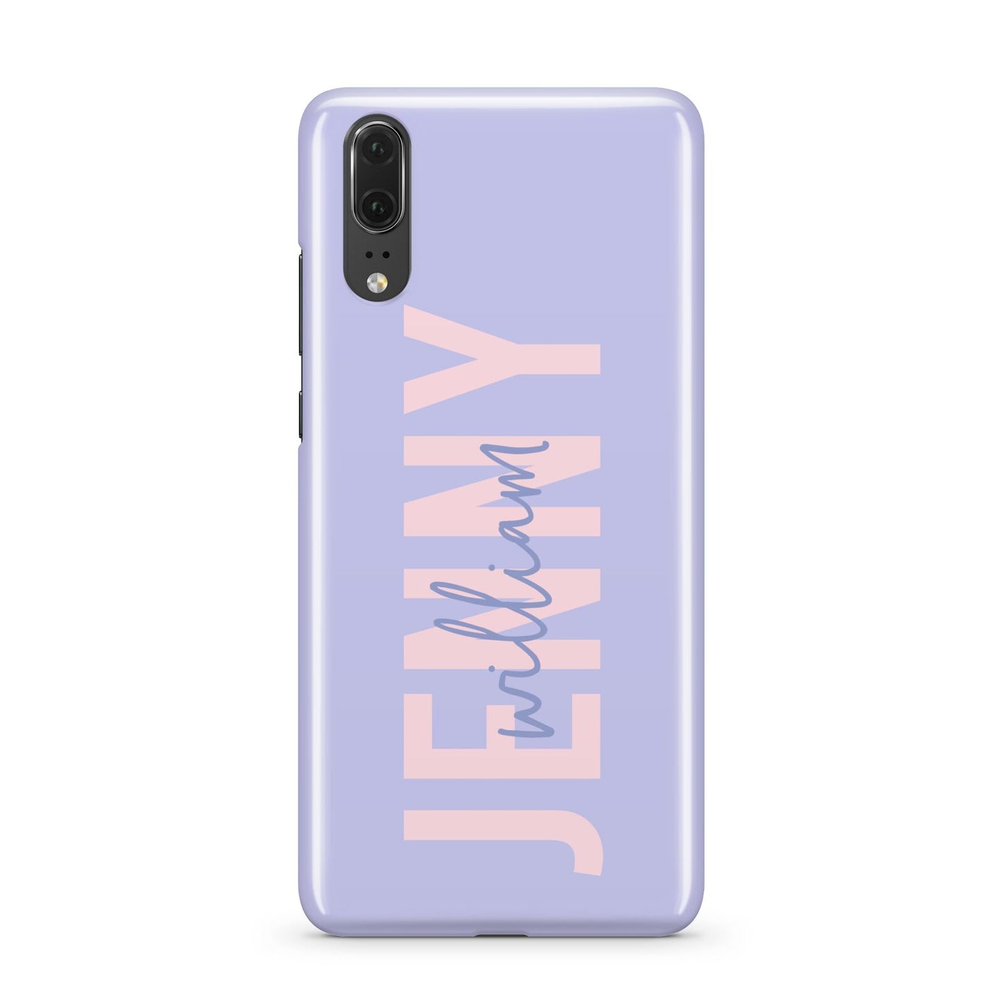 Pastel Pink and Purple Full Name Huawei P20 Phone Case