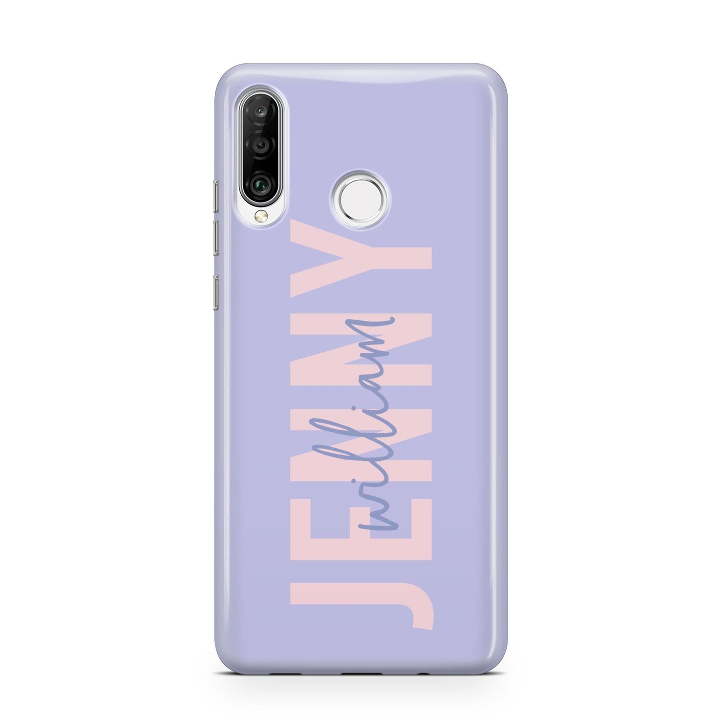 Pastel Pink and Purple Full Name Huawei P30 Lite Phone Case