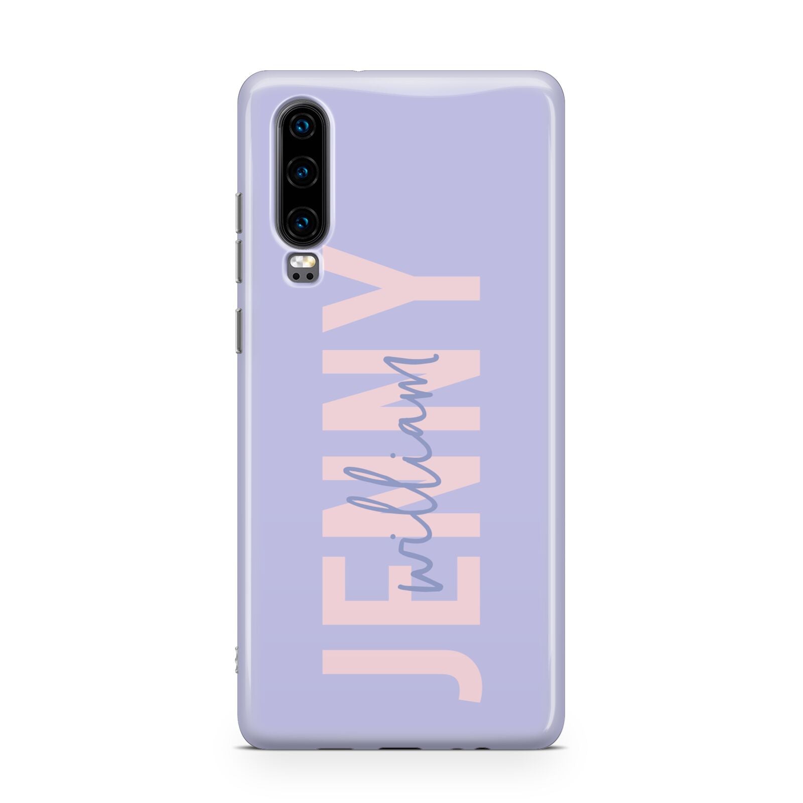 Pastel Pink and Purple Full Name Huawei P30 Phone Case