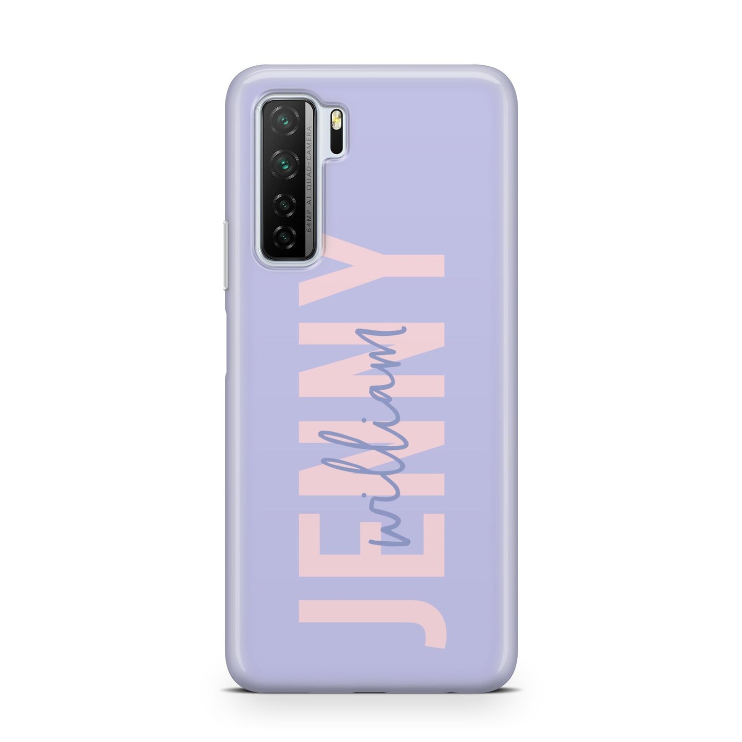 Pastel Pink and Purple Full Name Huawei P40 Lite 5G Phone Case