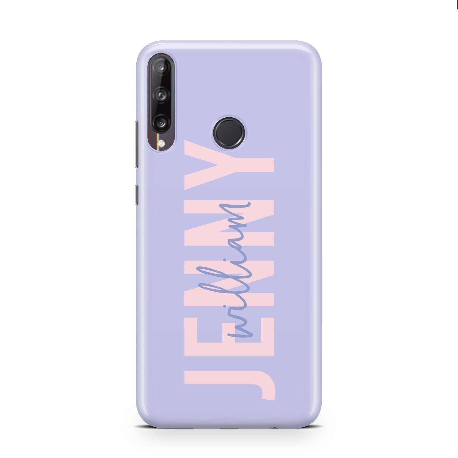 Pastel Pink and Purple Full Name Huawei P40 Lite E Phone Case