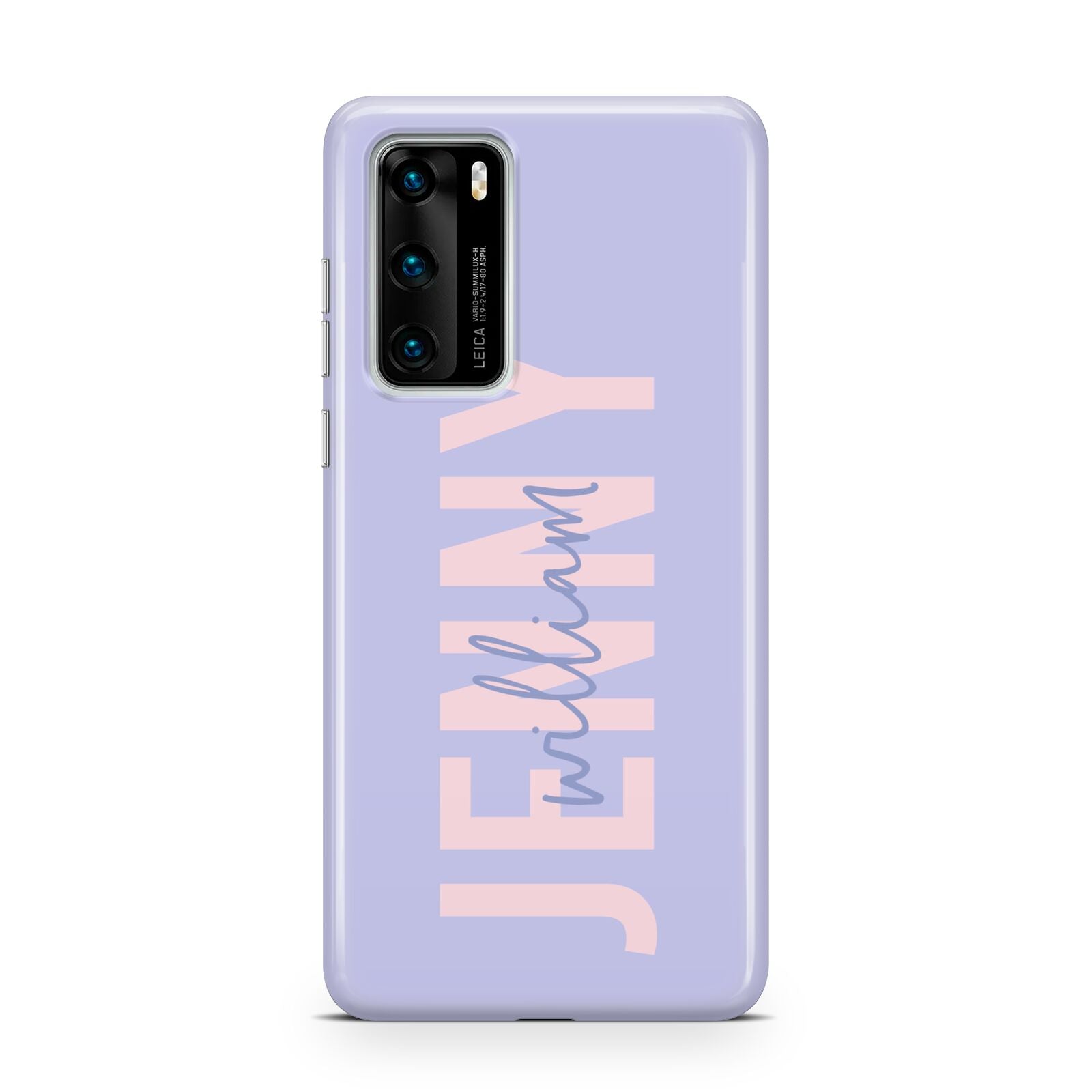 Pastel Pink and Purple Full Name Huawei P40 Phone Case