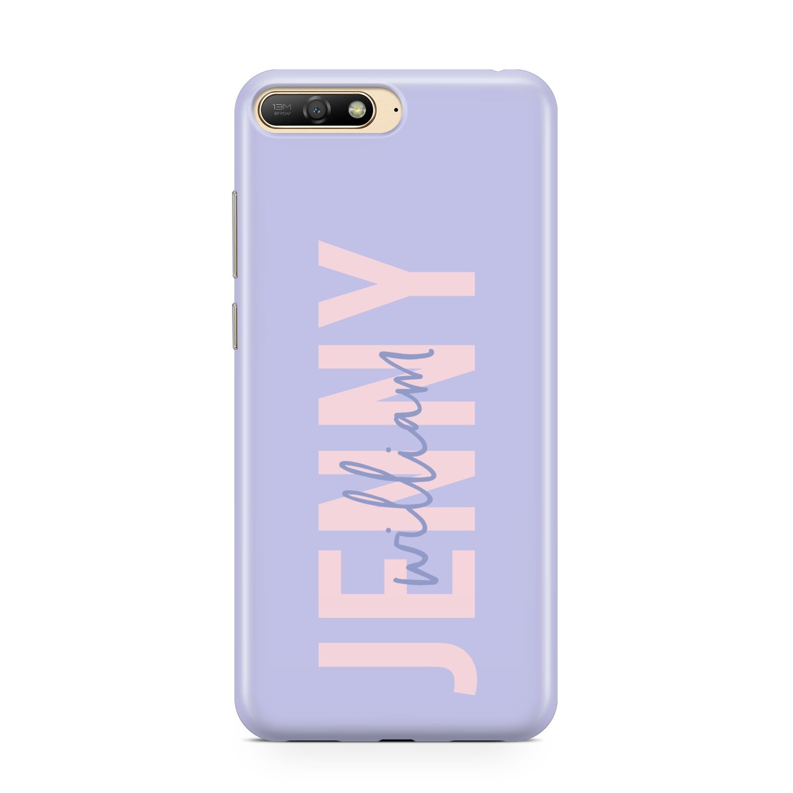 Pastel Pink and Purple Full Name Huawei Y6 2018