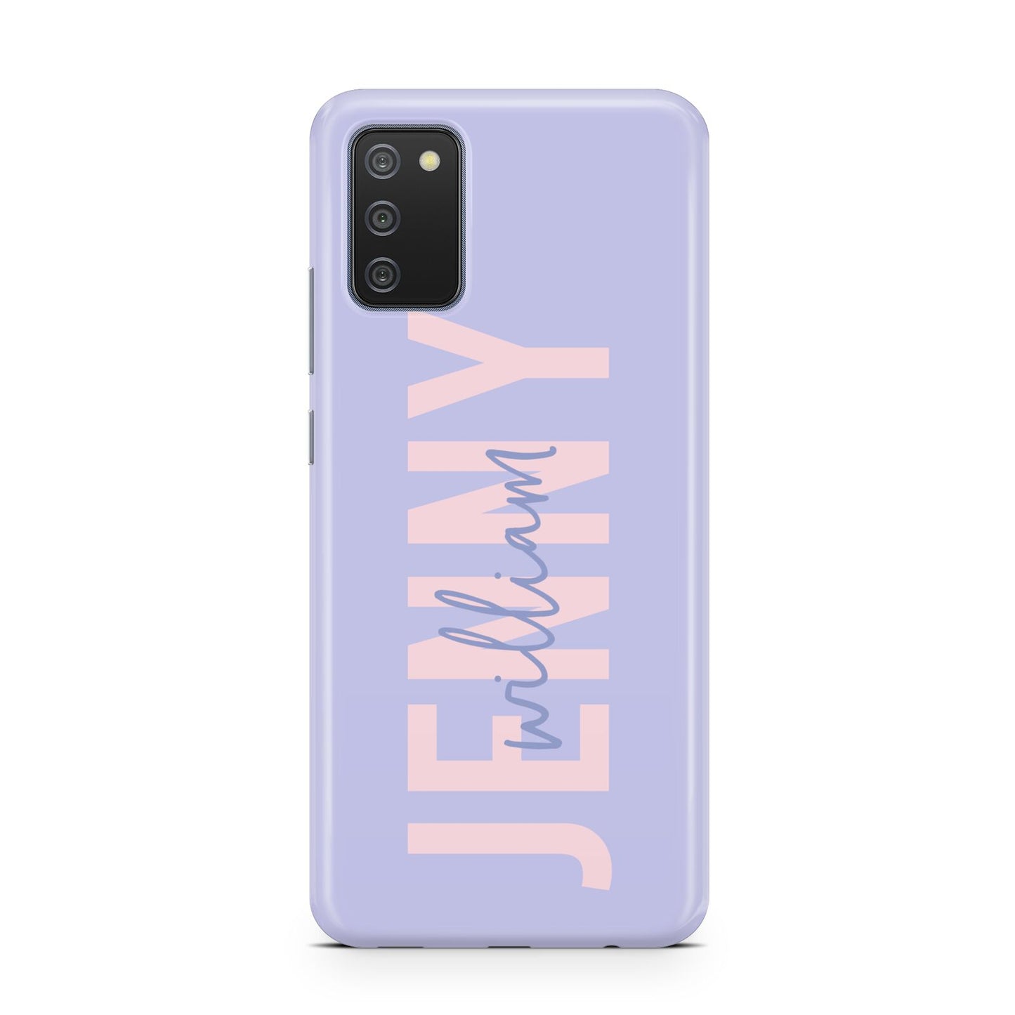 Pastel Pink and Purple Full Name Samsung A02s Case