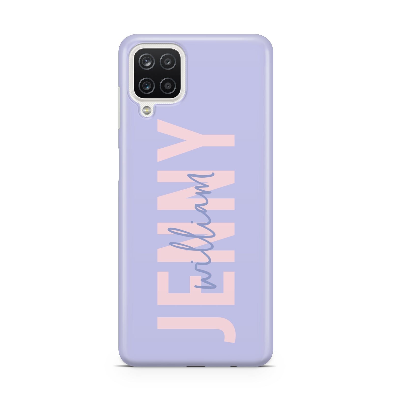 Pastel Pink and Purple Full Name Samsung A12 Case