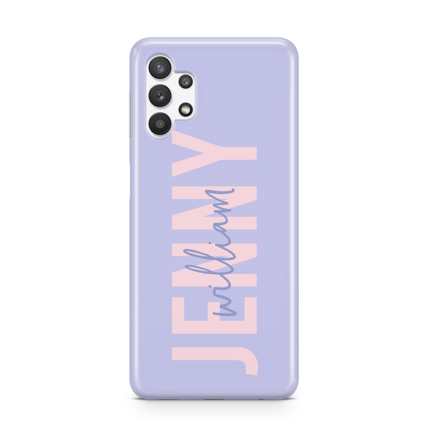 Pastel Pink and Purple Full Name Samsung A32 5G Case