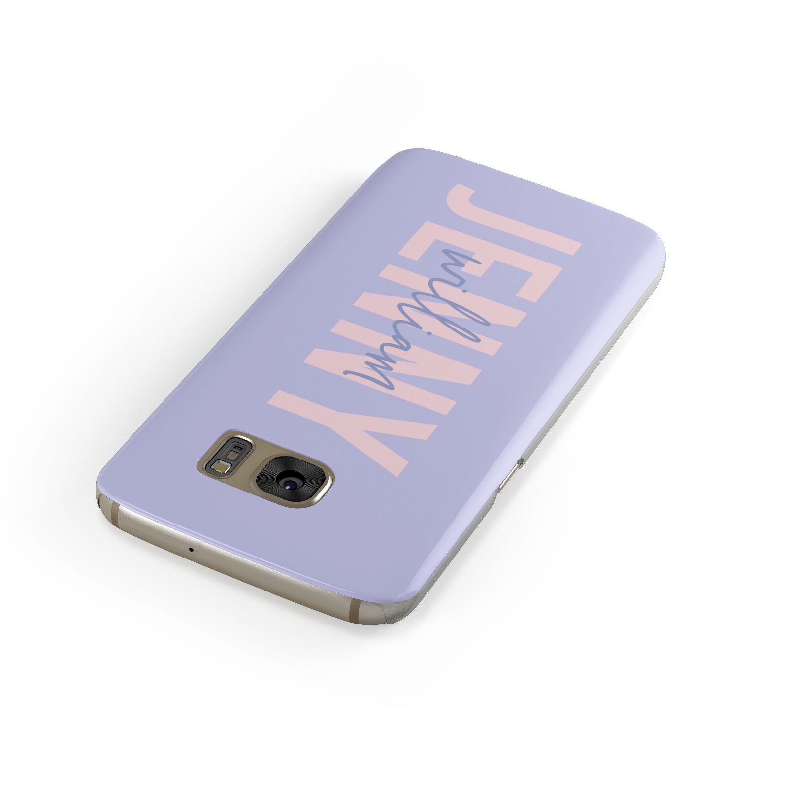 Pastel Pink and Purple Full Name Samsung Galaxy Case Front Close Up